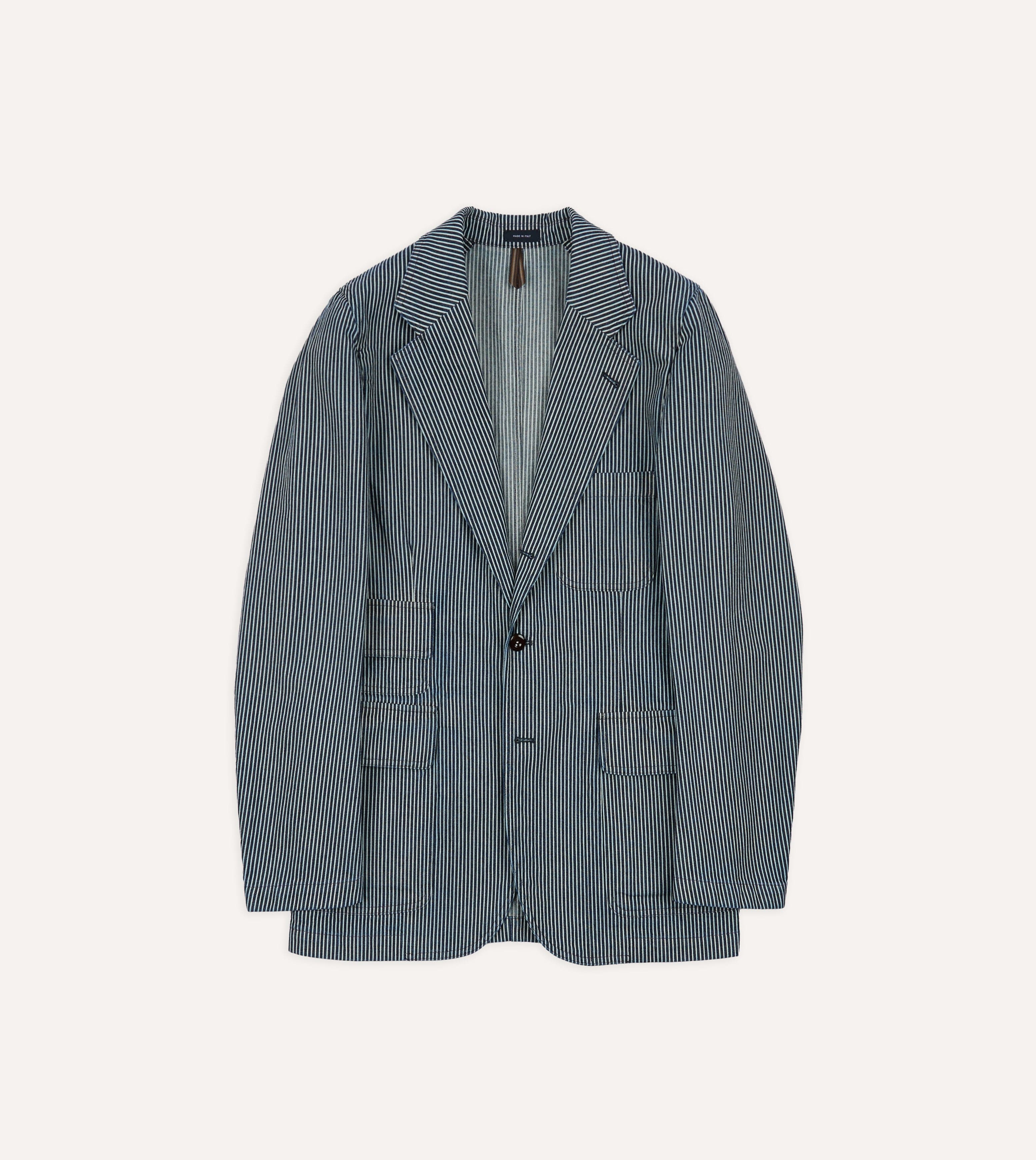 Indigo Hickory Stripe Games Blazer Mk. IV – Drakes