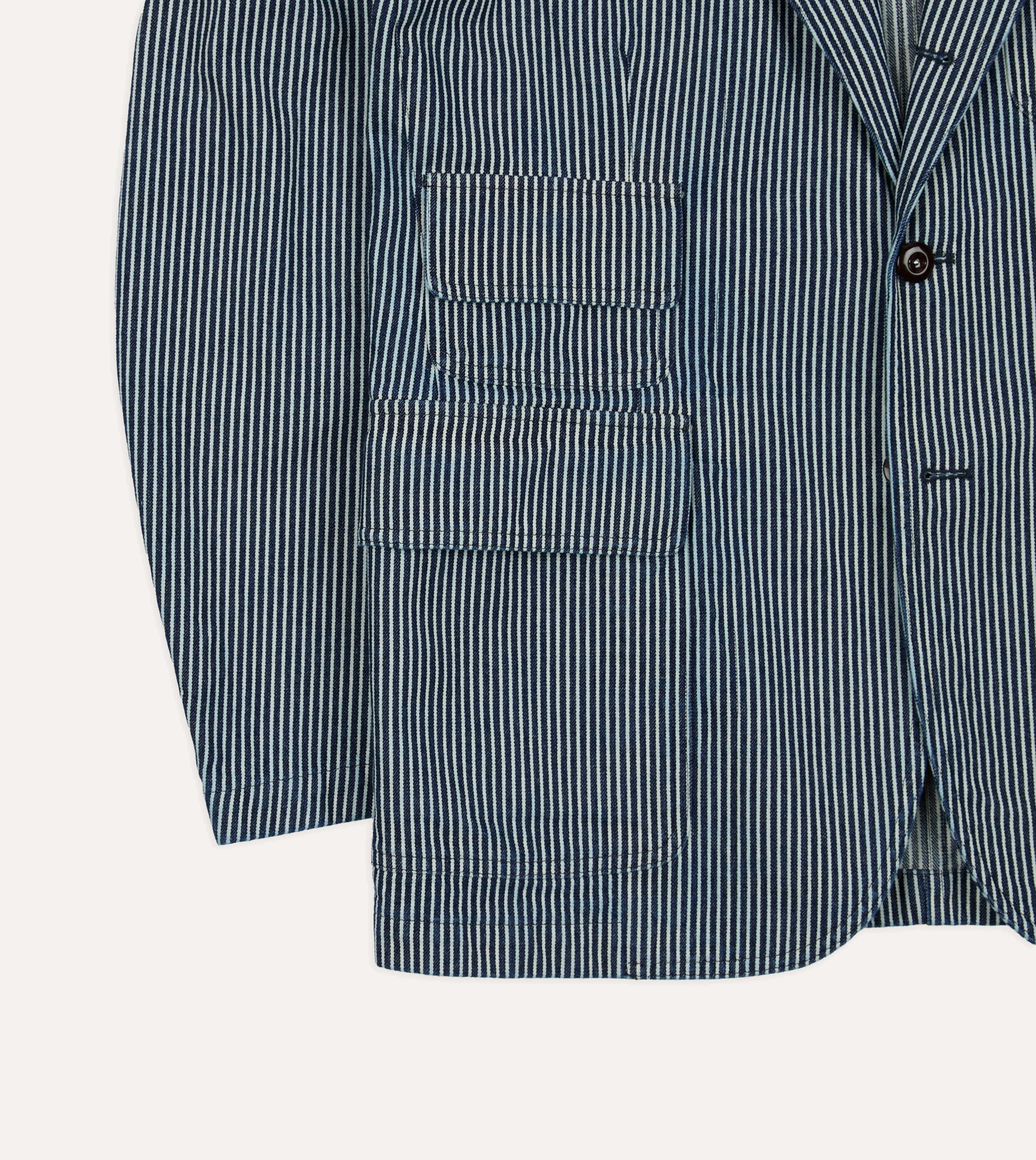 Indigo Hickory Stripe Games Blazer Mk. IV – Drakes