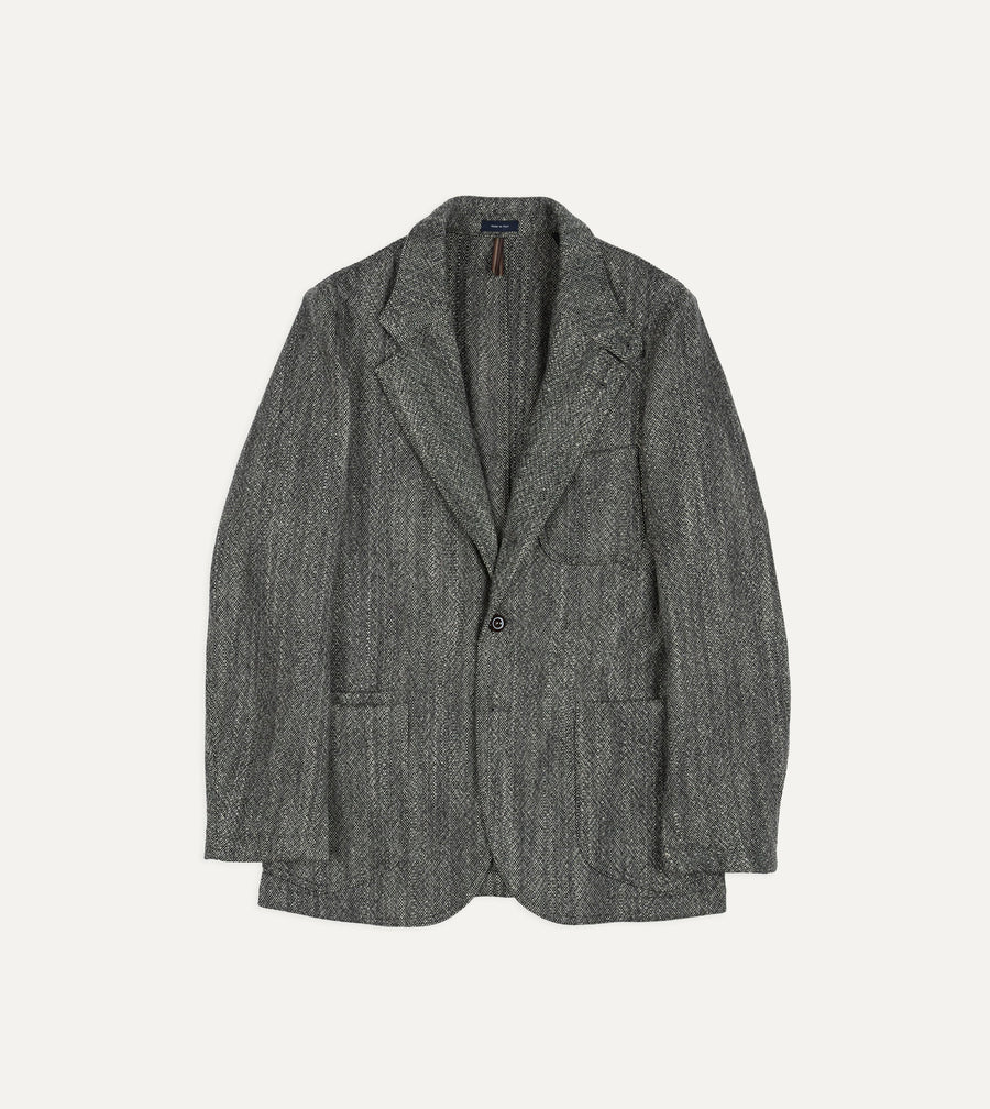 Grey Wool Tweed Field Games Blazer