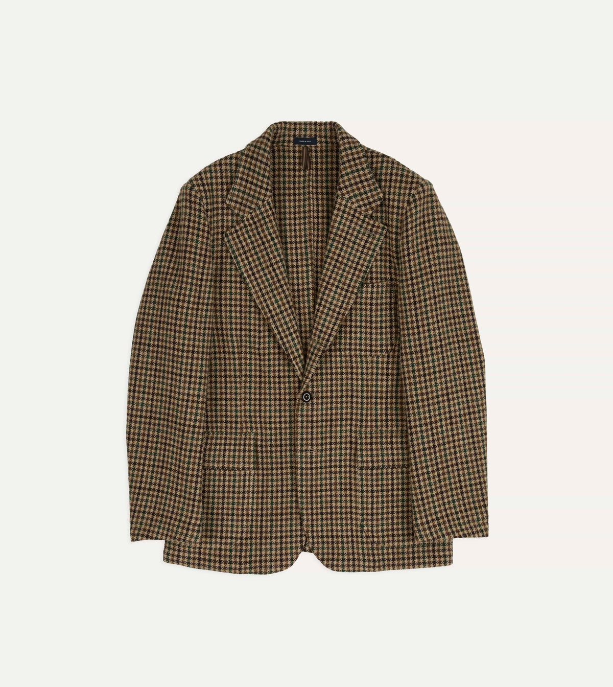 Brown and Green Houndstooth Check Tweed Games Blazer Mk. VII
