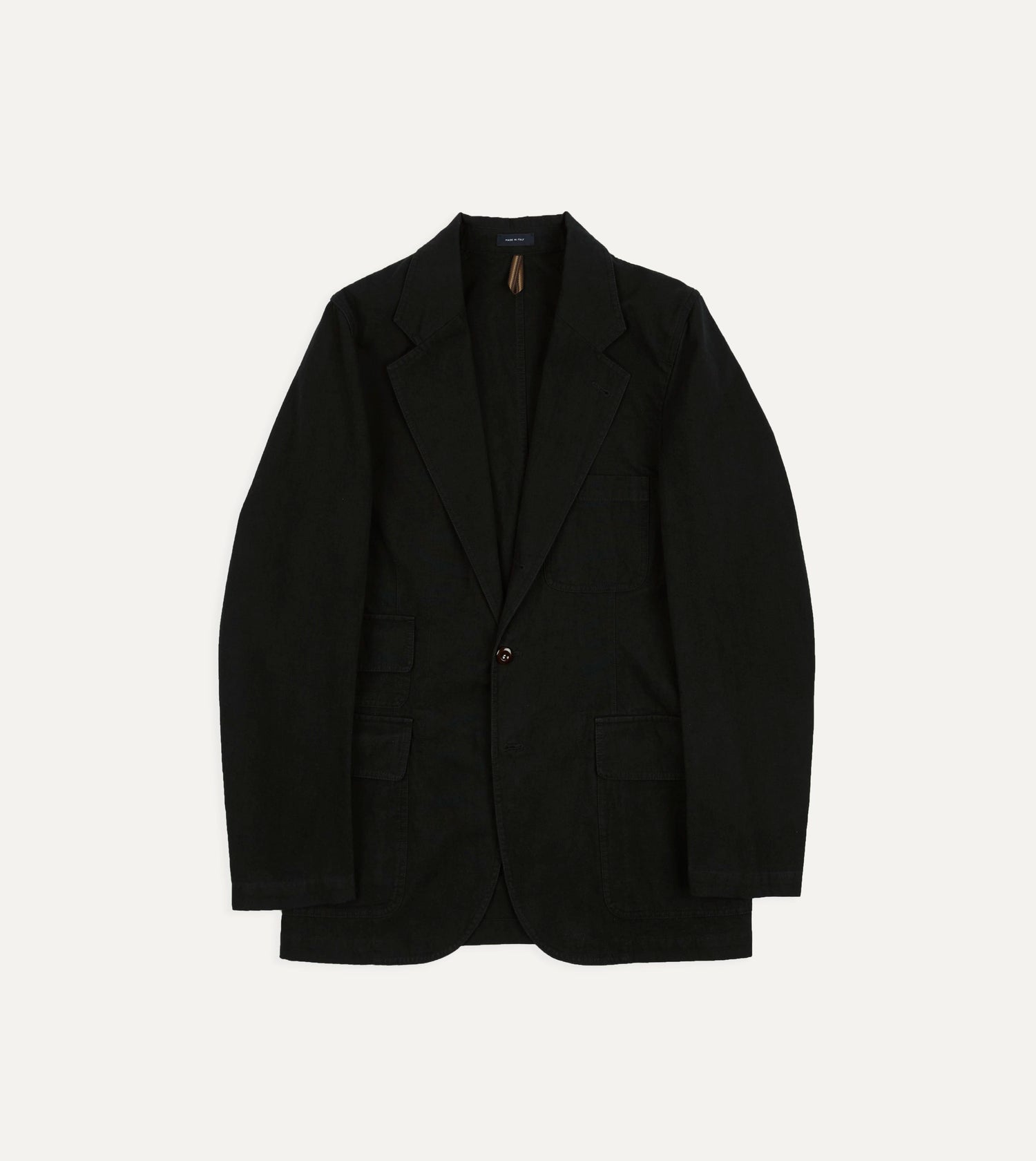 Black Cotton-Linen Games Blazer Mk. IV