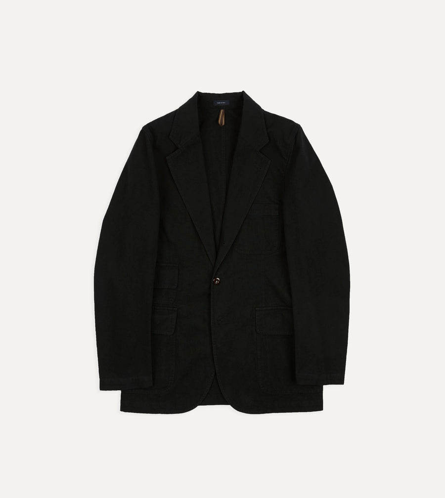 Black Cotton-Linen Games Blazer Mk. IV