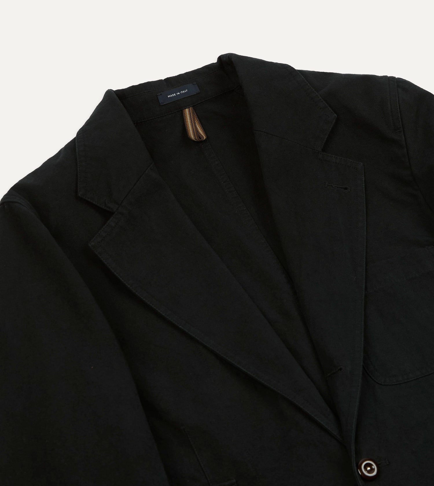 Black Cotton-Linen Games Blazer Mk. IV