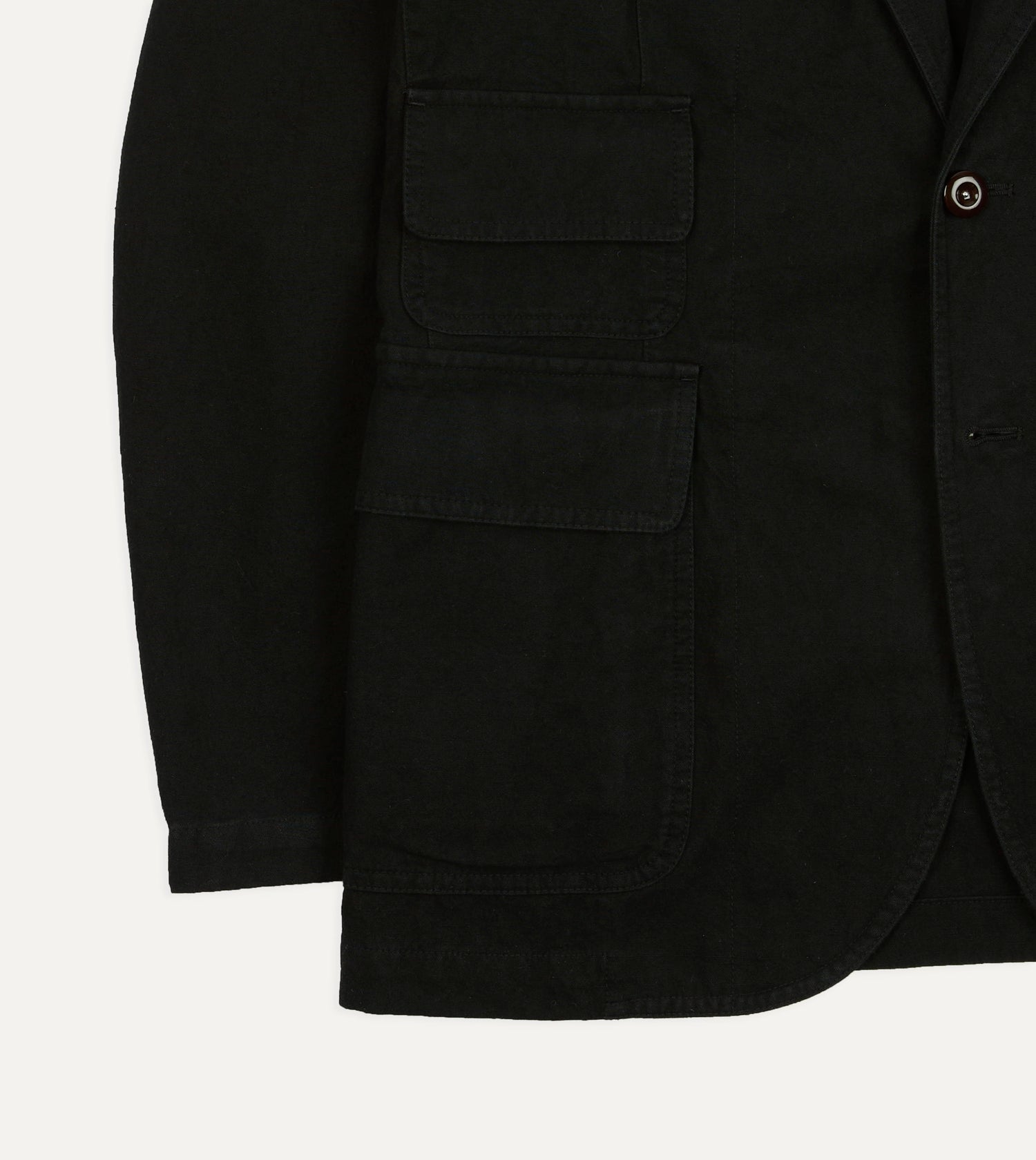 Black Cotton-Linen Games Blazer Mk. IV