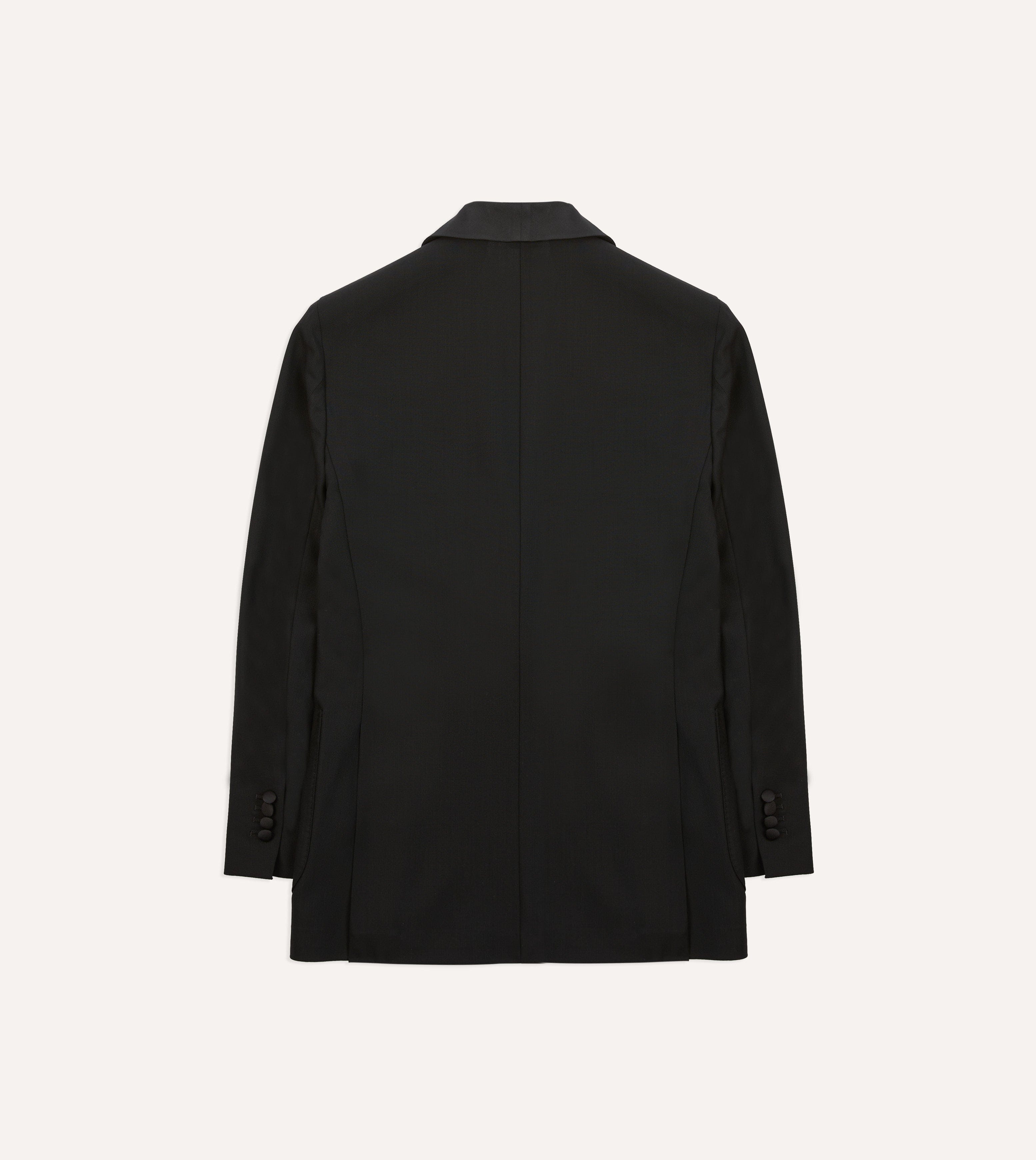 Black Wool Shawl Collar Tuxedo Blazer
