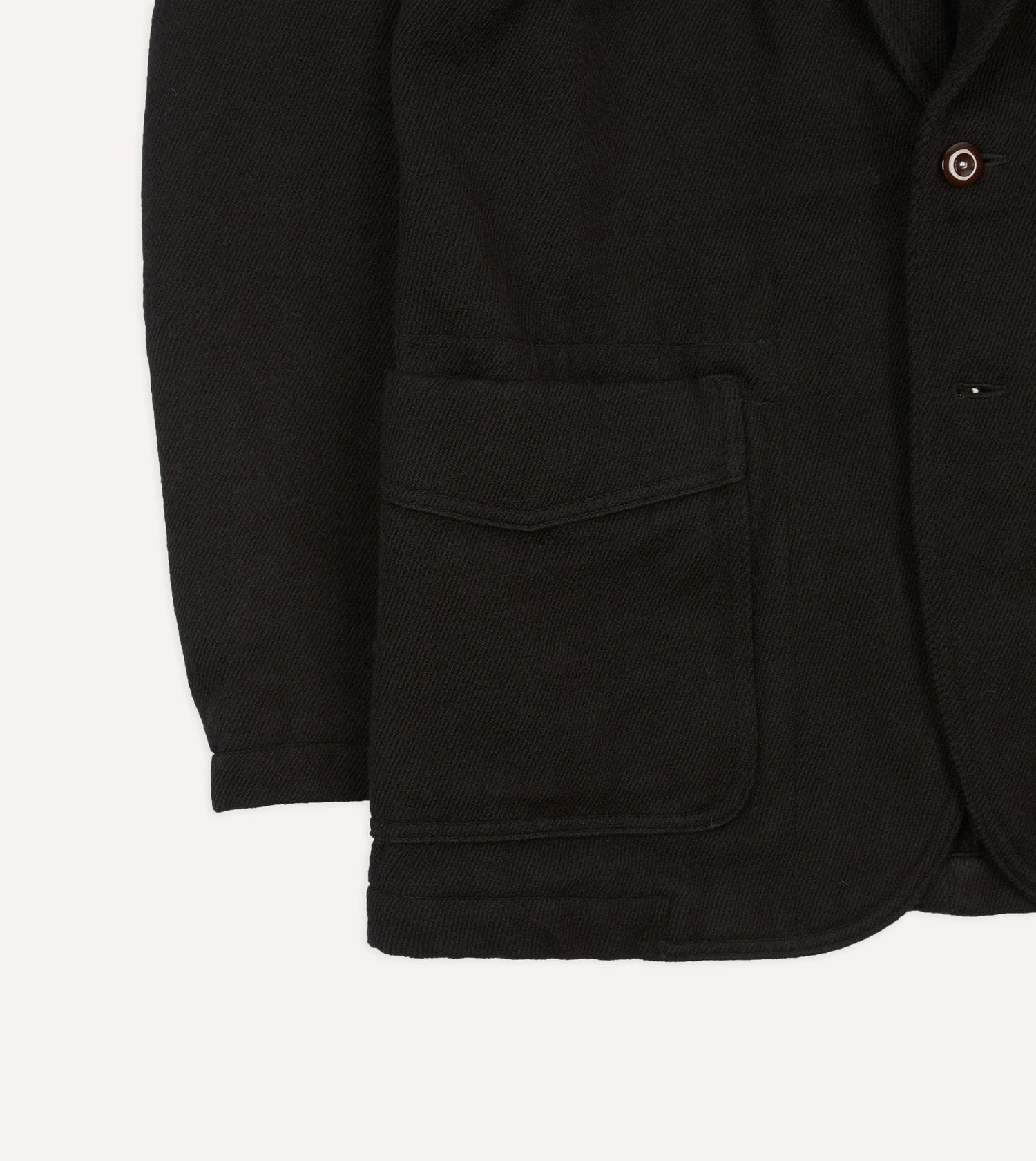 Navy Wool-Cotton Twill Field Games Blazer
