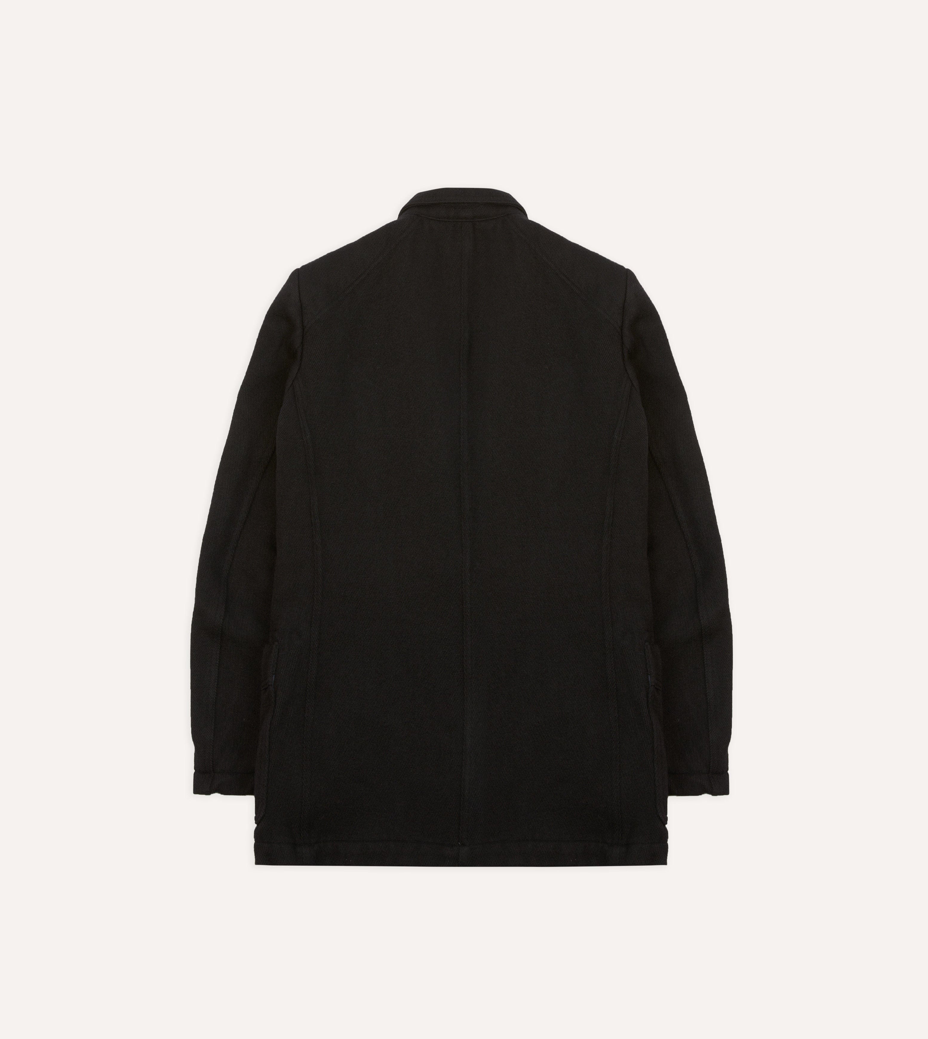 Navy Wool-Cotton Twill Field Games Blazer