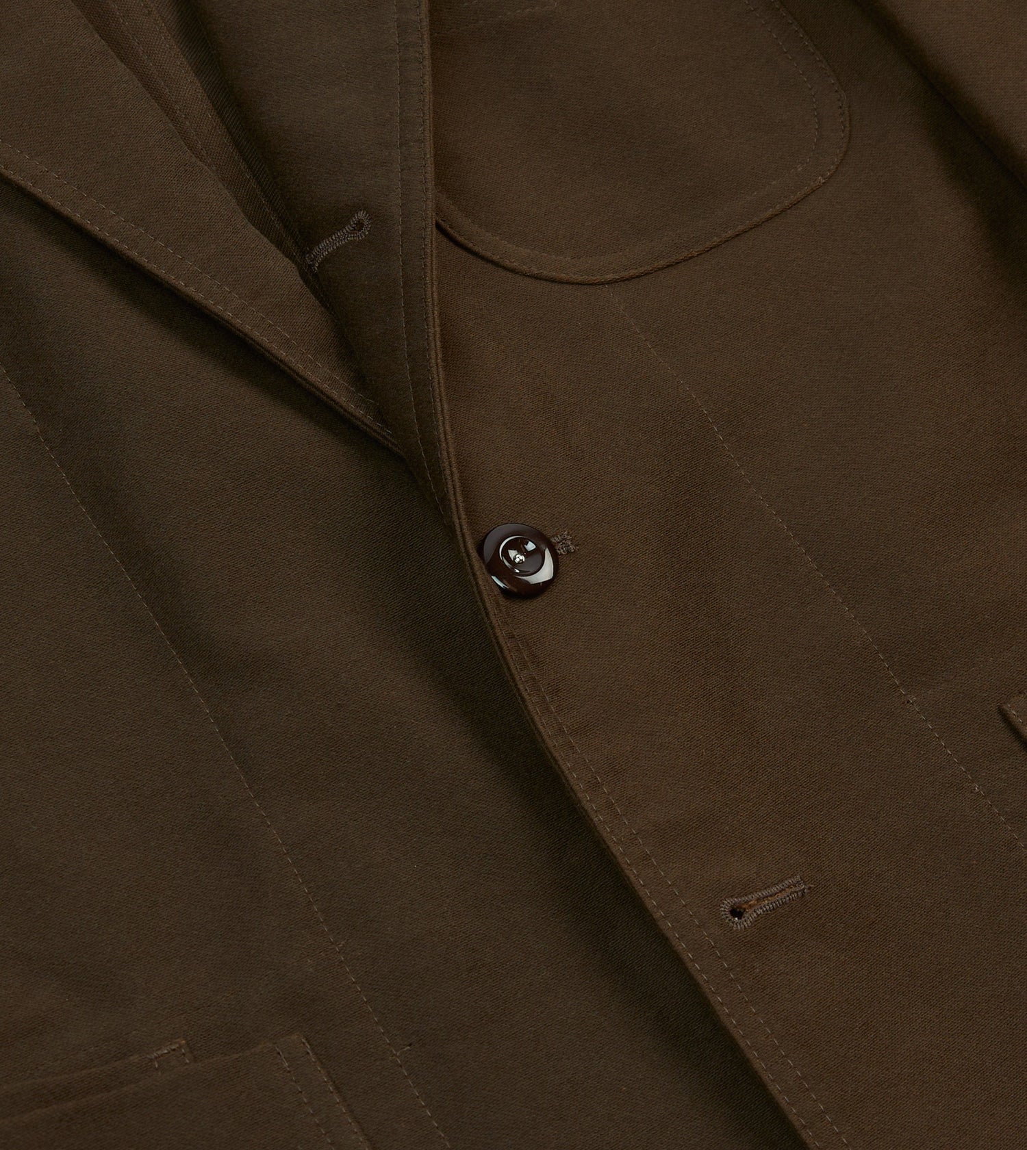 Brown Cotton Twill Western Games Blazer