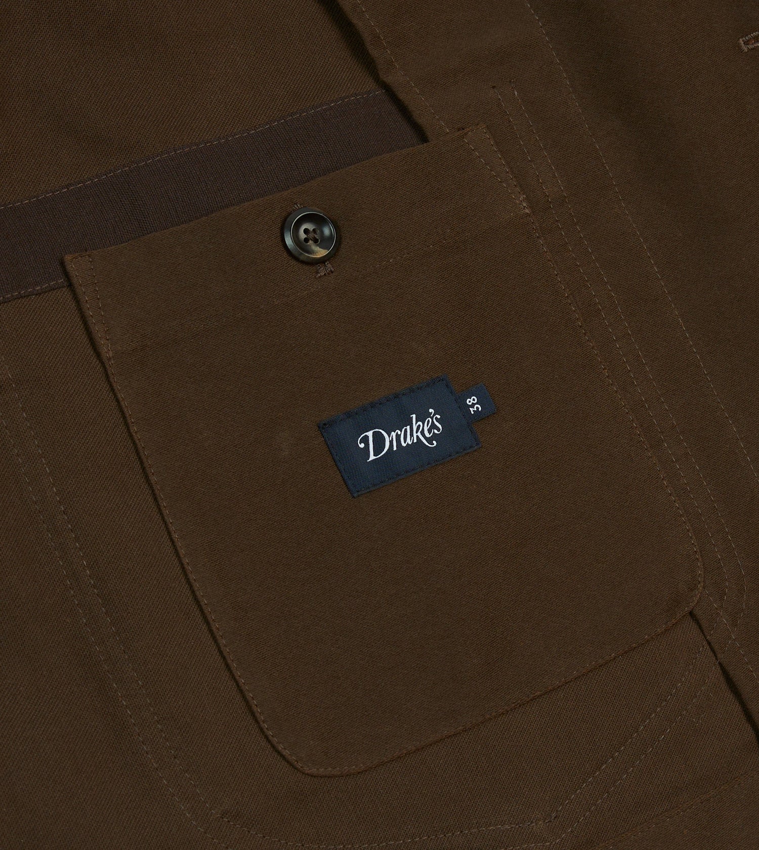 Brown Cotton Twill Western Games Blazer