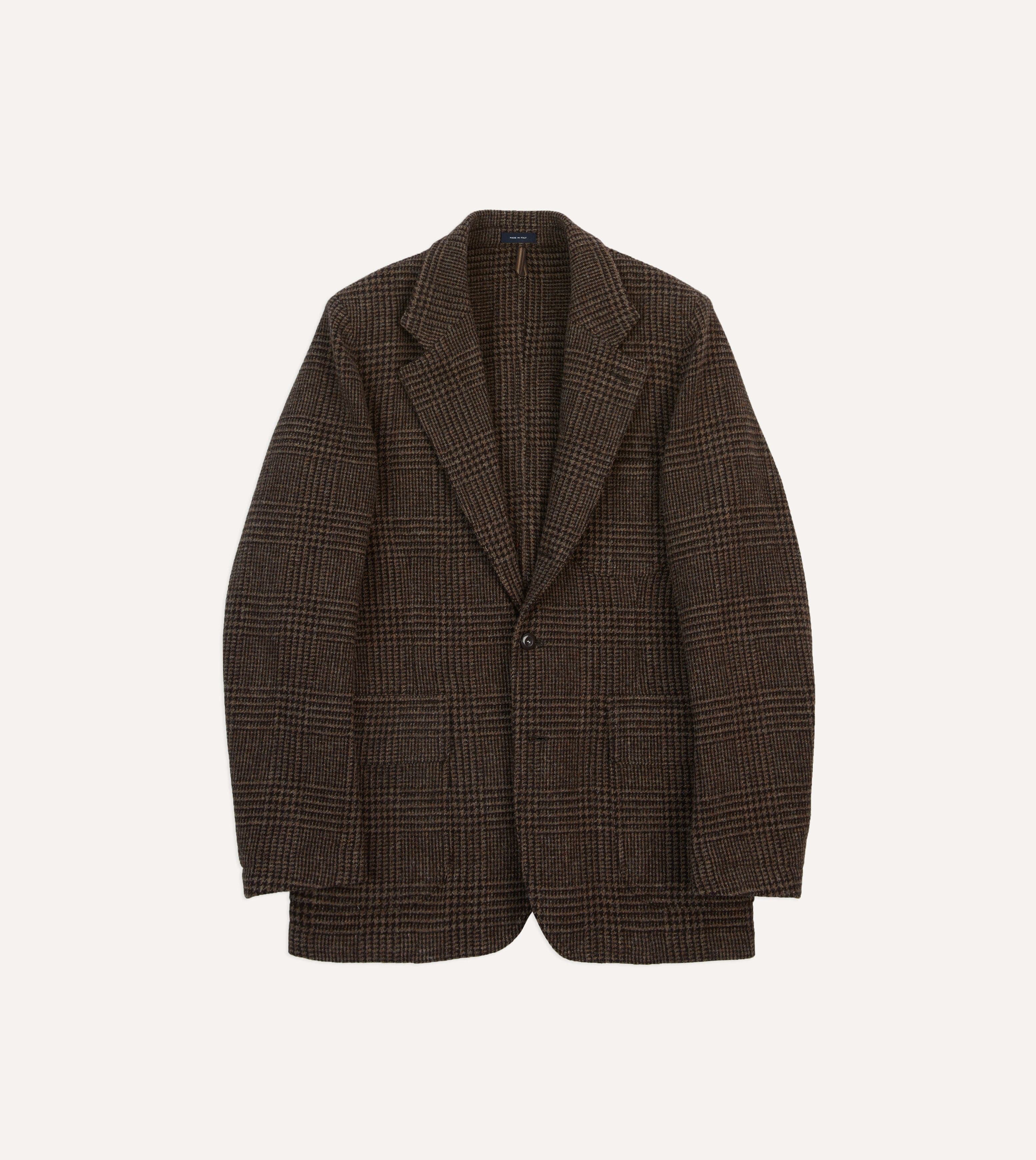 Dark Brown Prince of Wales Check Tweed Games Blazer Mk. VII