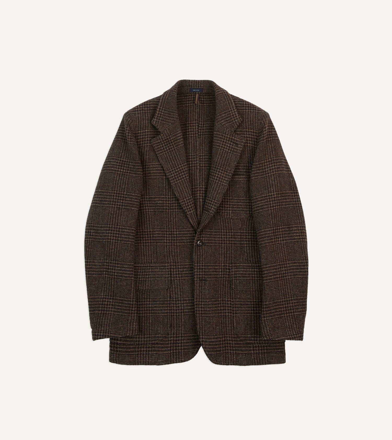 Dark Brown Prince of Wales Check Tweed Games Blazer Mk. VII