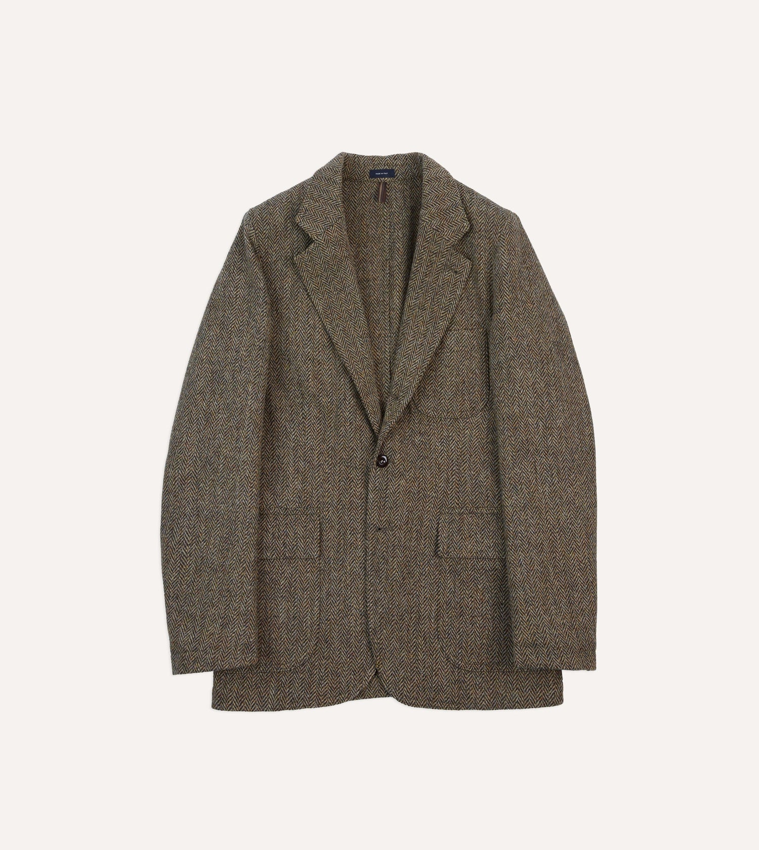 Olive Herringbone Harris Tweed Games Blazer Mk. VII