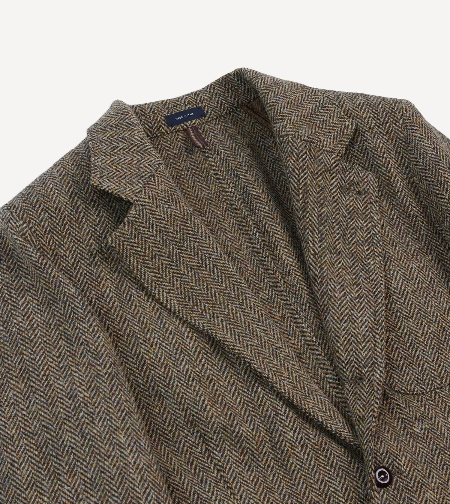 Olive Herringbone Harris Tweed Games Blazer Mk. VII
