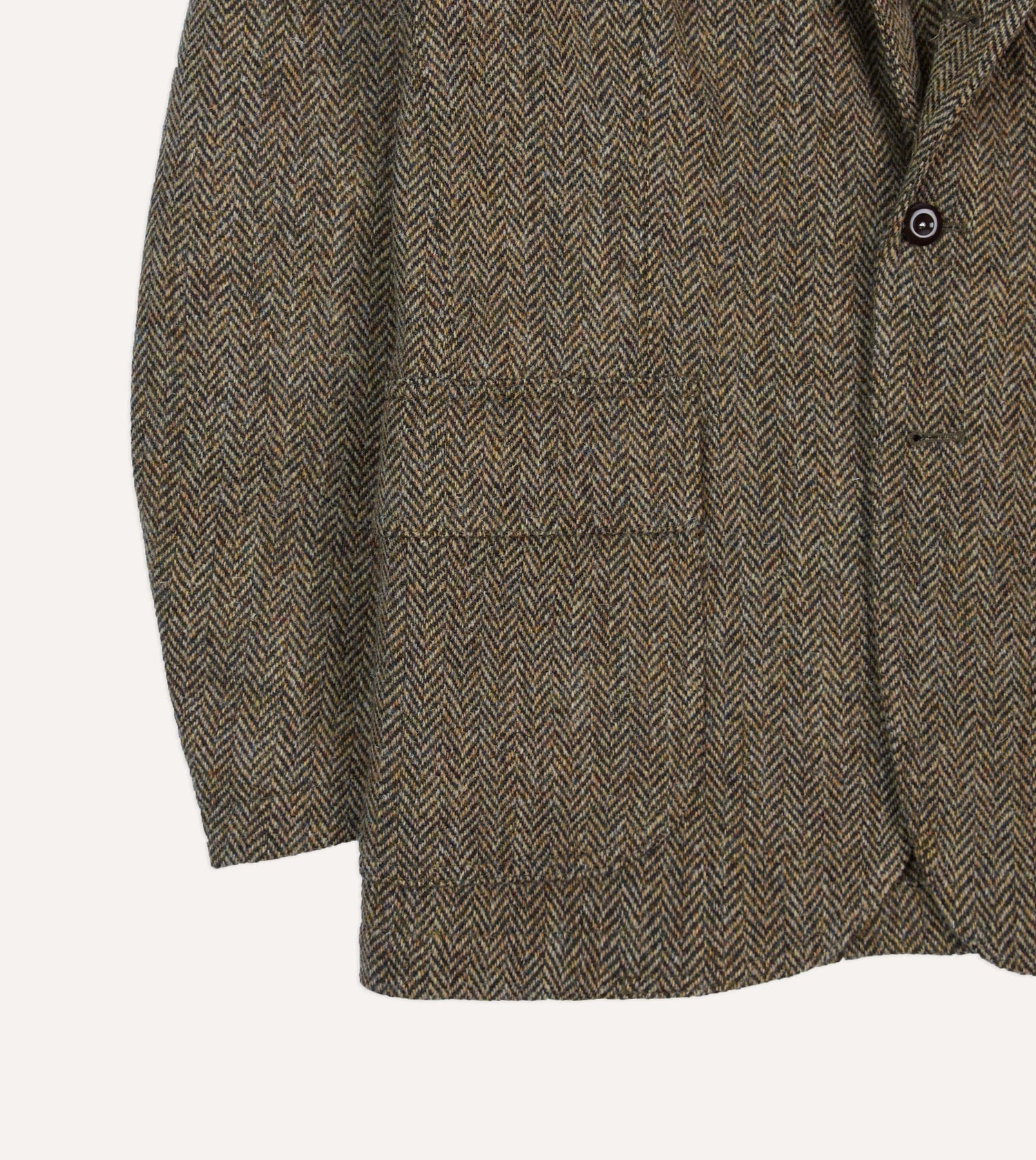Olive Herringbone Harris Tweed Games Blazer Mk. VII
