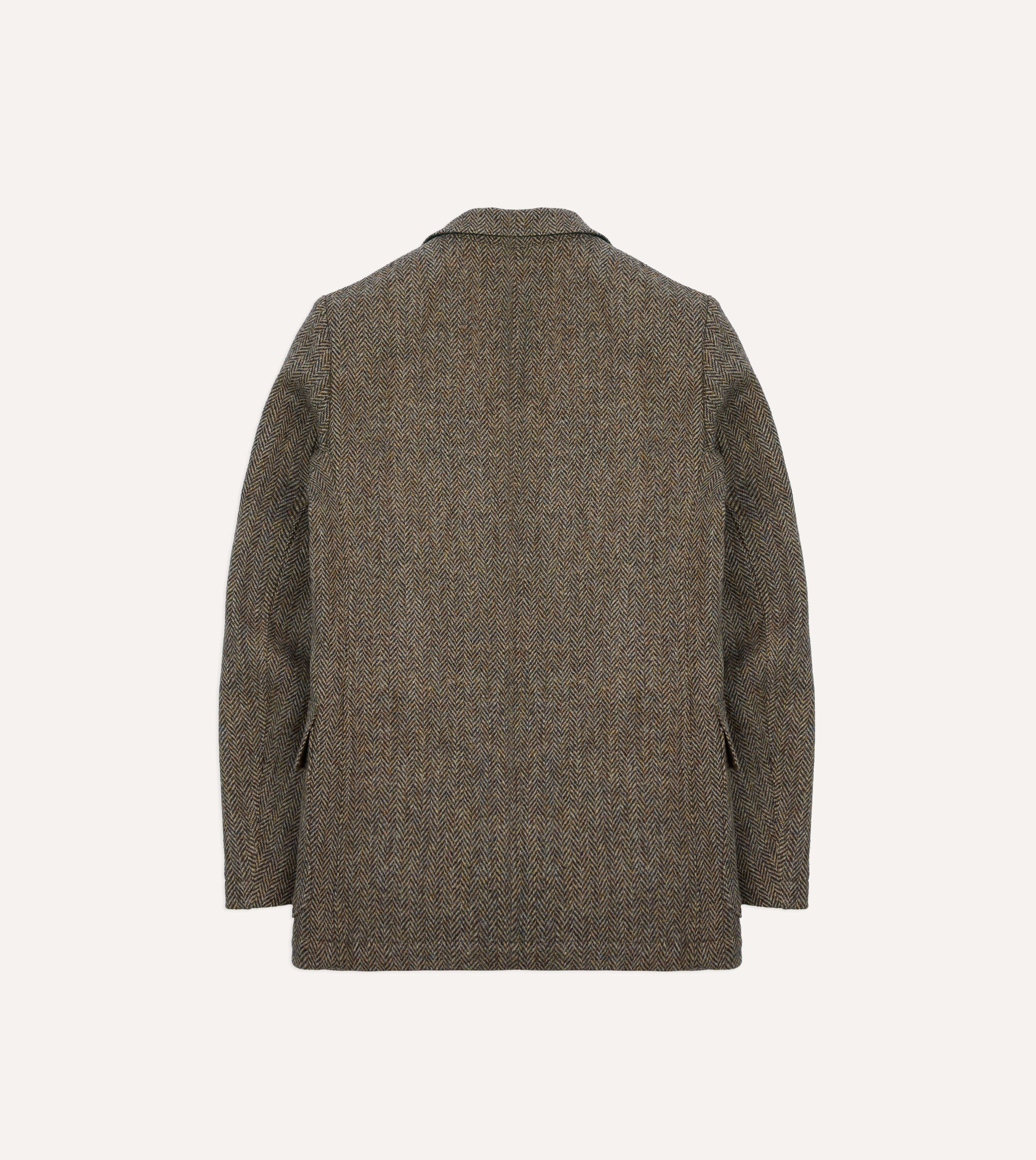 Olive Herringbone Harris Tweed Games Blazer Mk. VII
