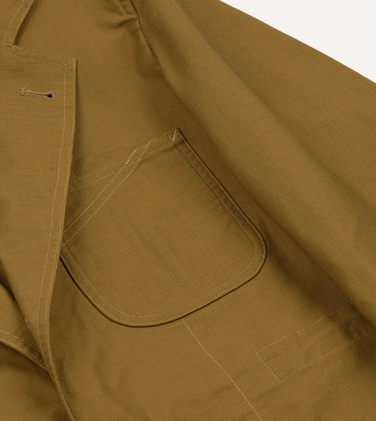 Olive Cotton Drawstring Games Blazer