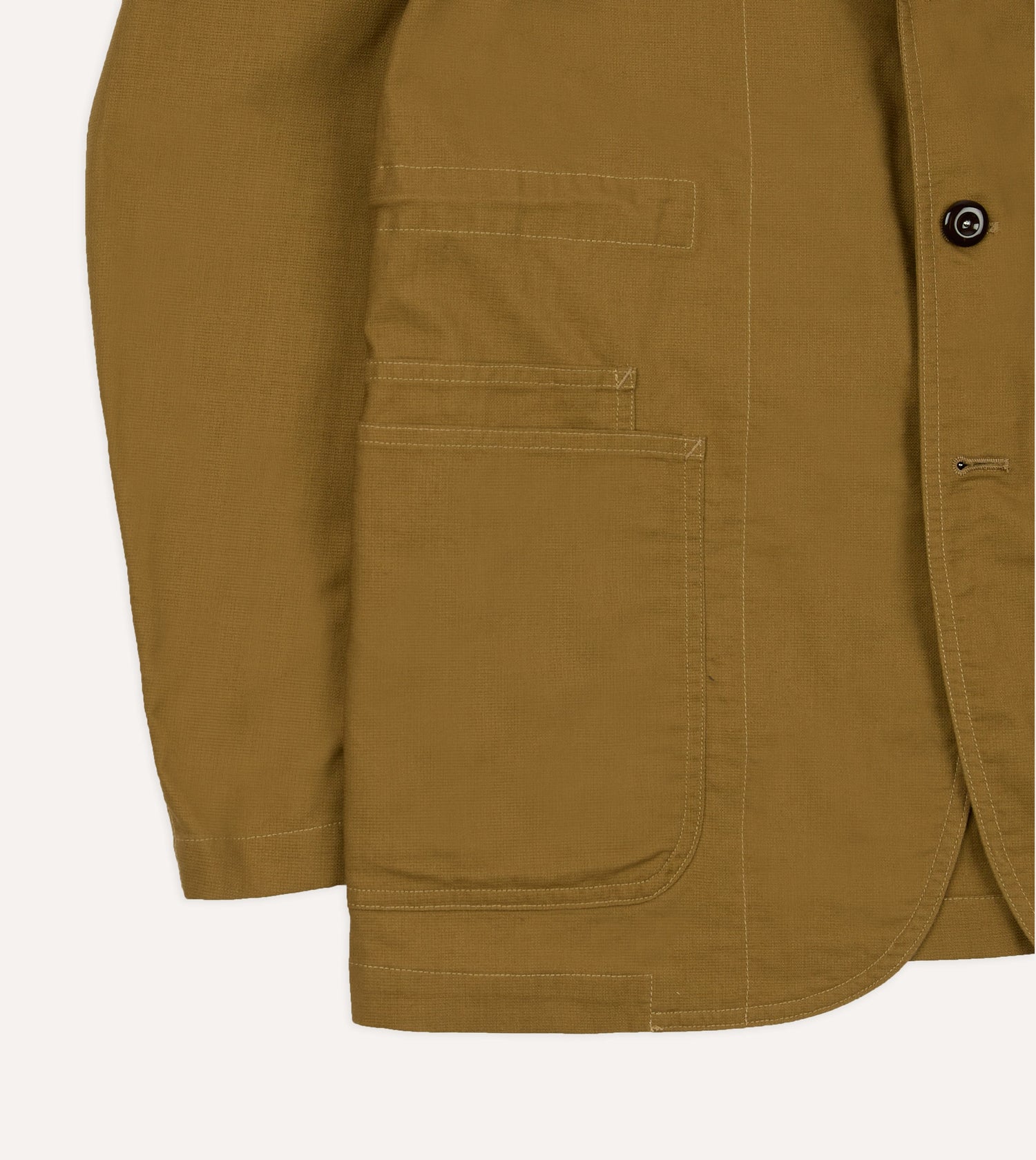 Olive Cotton Drawstring Games Blazer