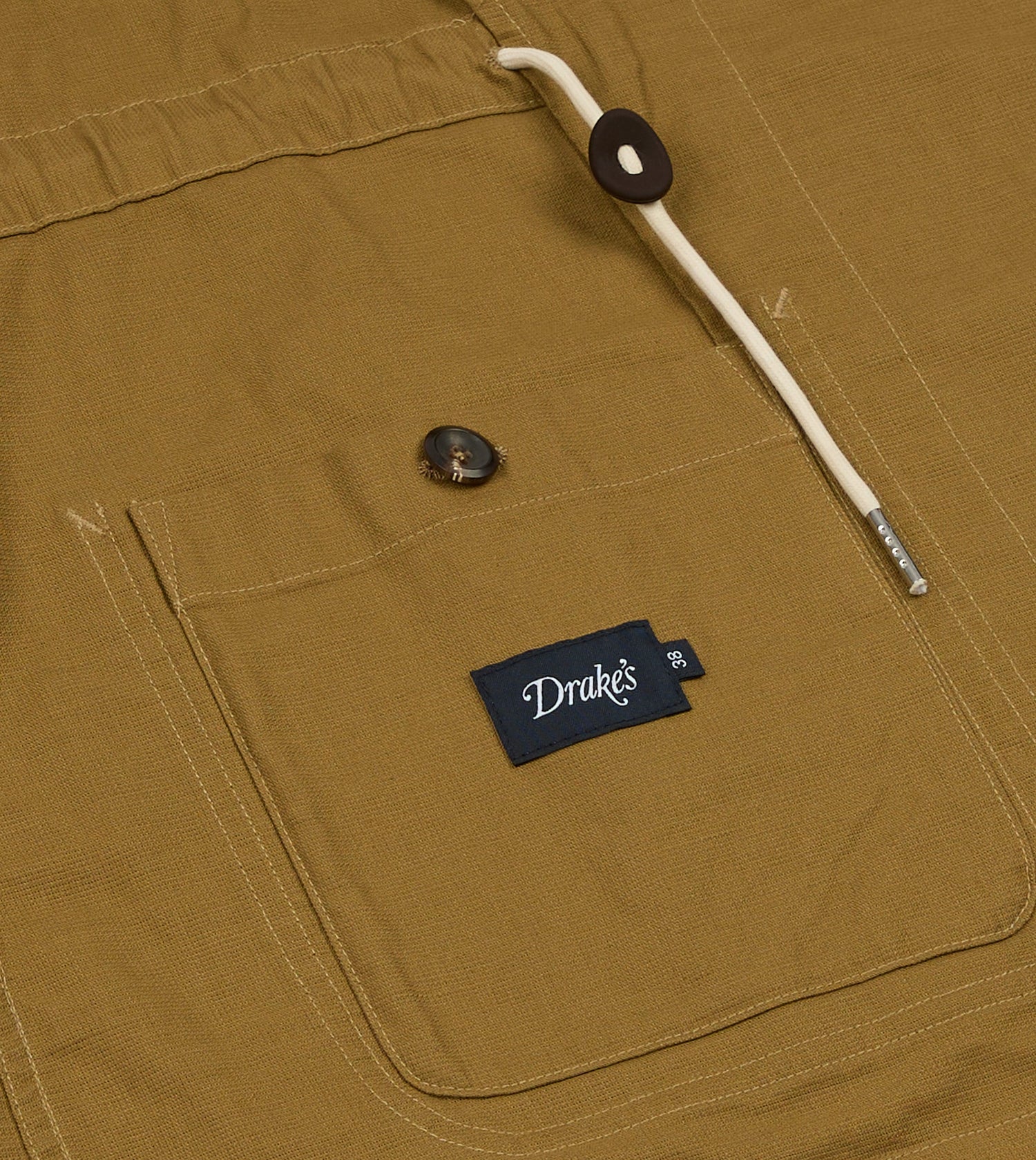 Olive Cotton Drawstring Games Blazer