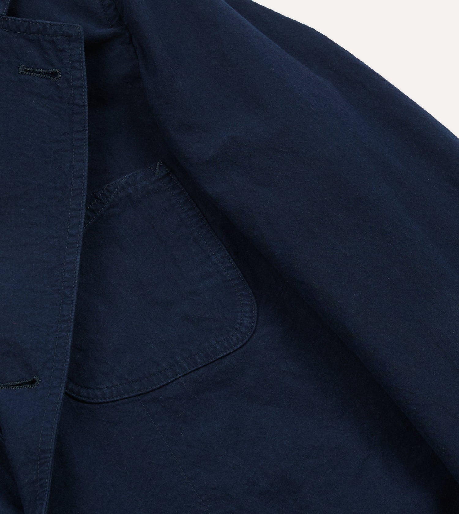 Navy Cotton-Linen Double Layer Games Blazer