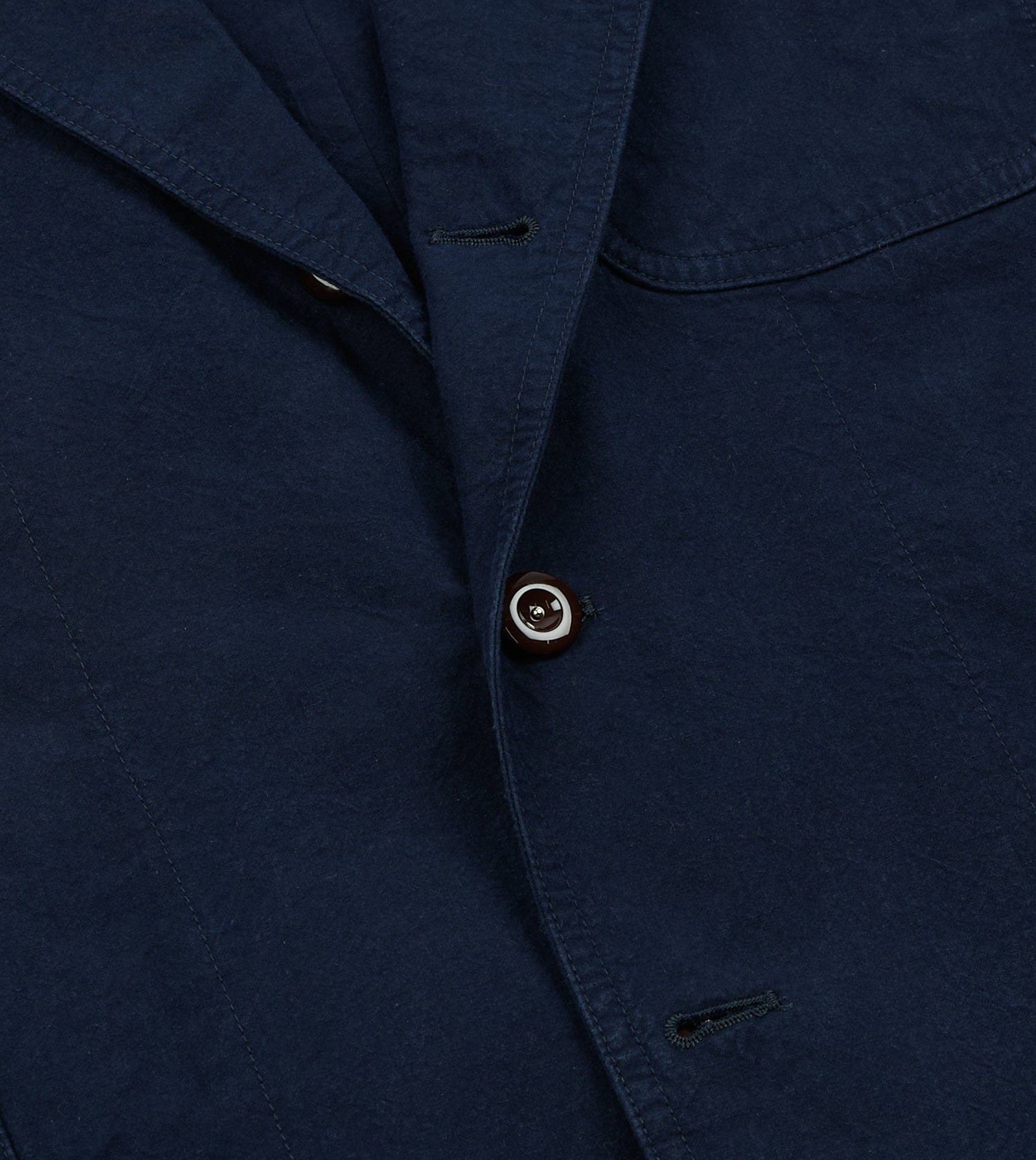 Navy Cotton-Linen Double Layer Games Blazer