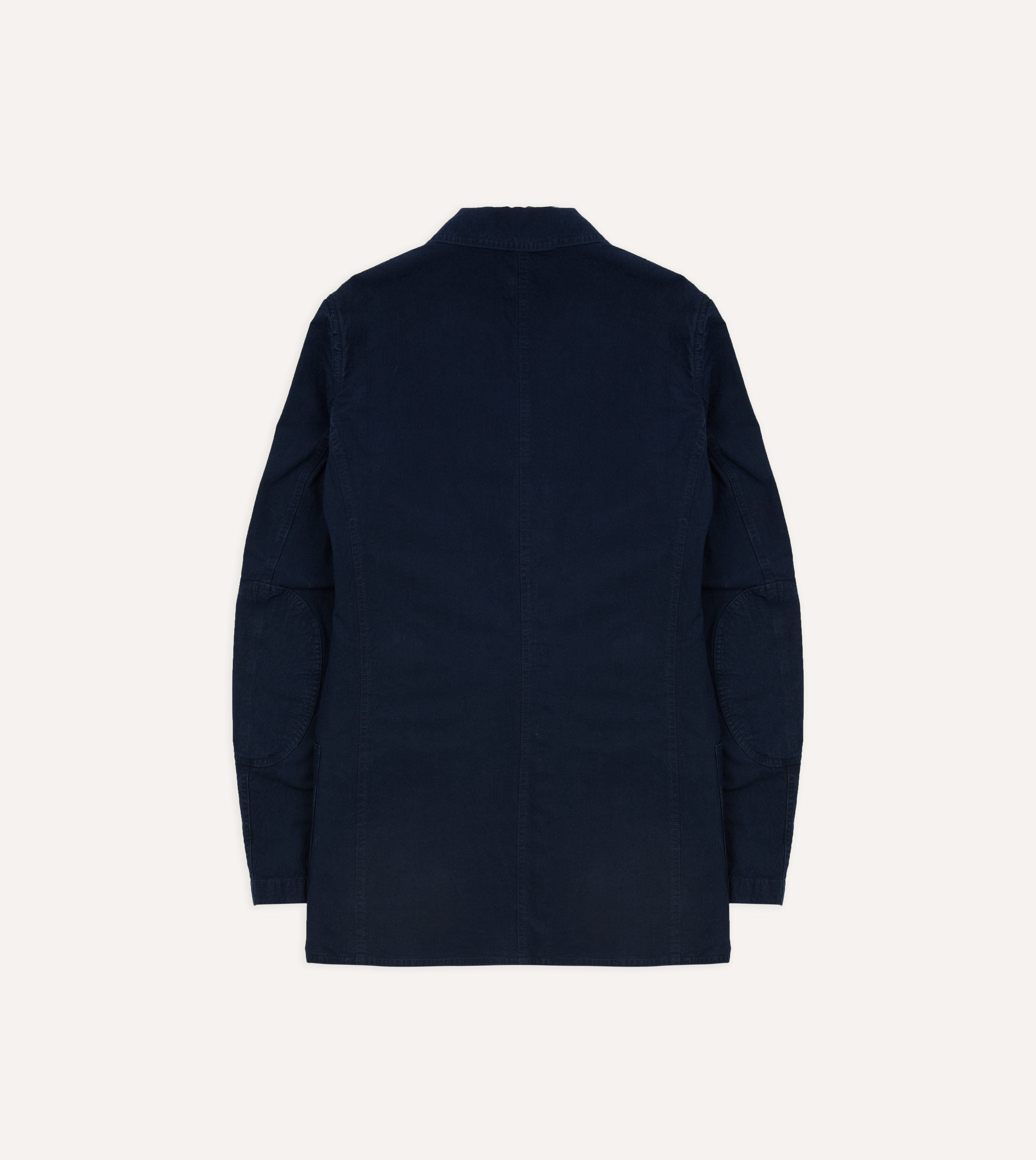Navy Cotton-Linen Double Layer Games Blazer
