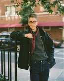 Charcoal Brushed Shetland Crew Neck Jumper