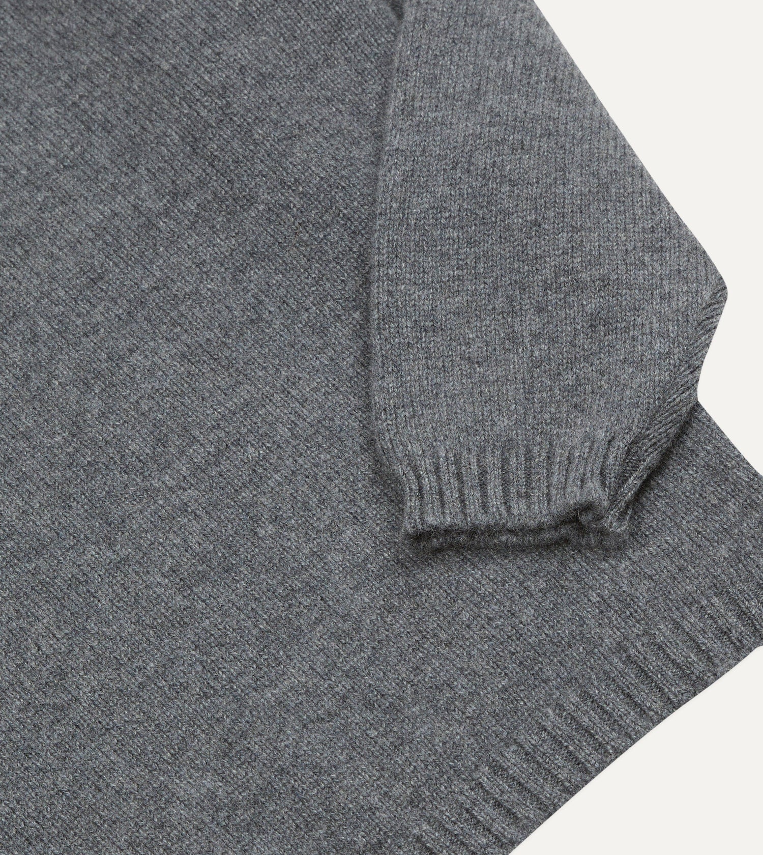 Grey Cashmere Crew Neck Jumper