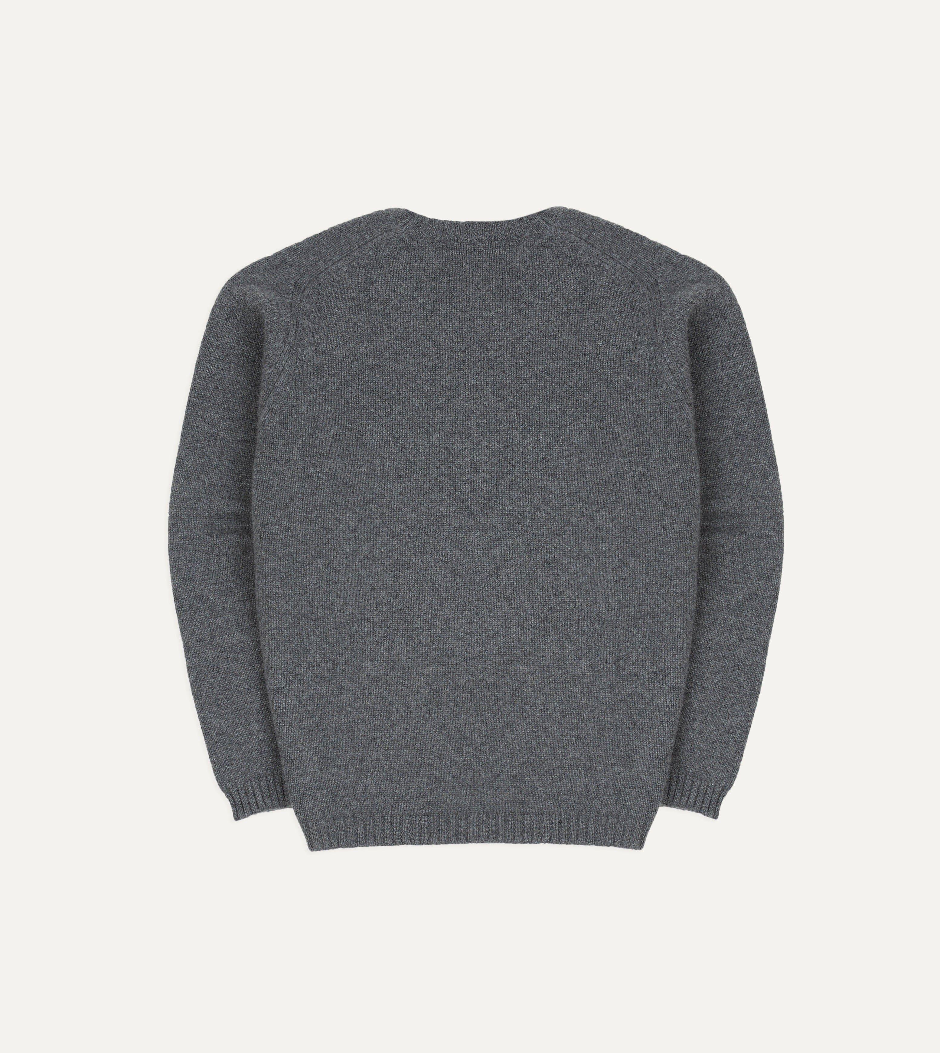 Grey Cashmere Crew Neck Jumper