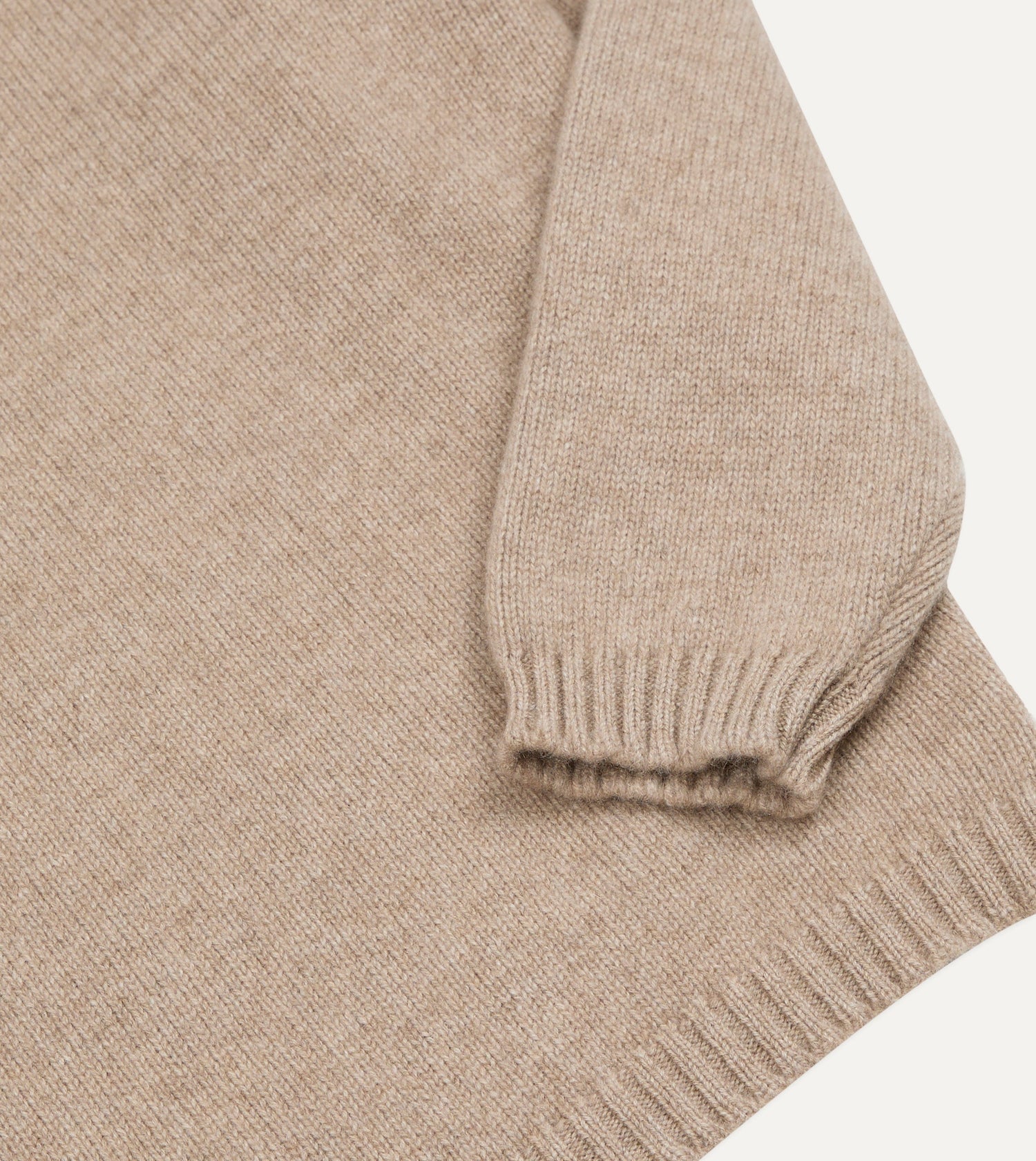 Oatmeal Cashmere Crew Neck Jumper