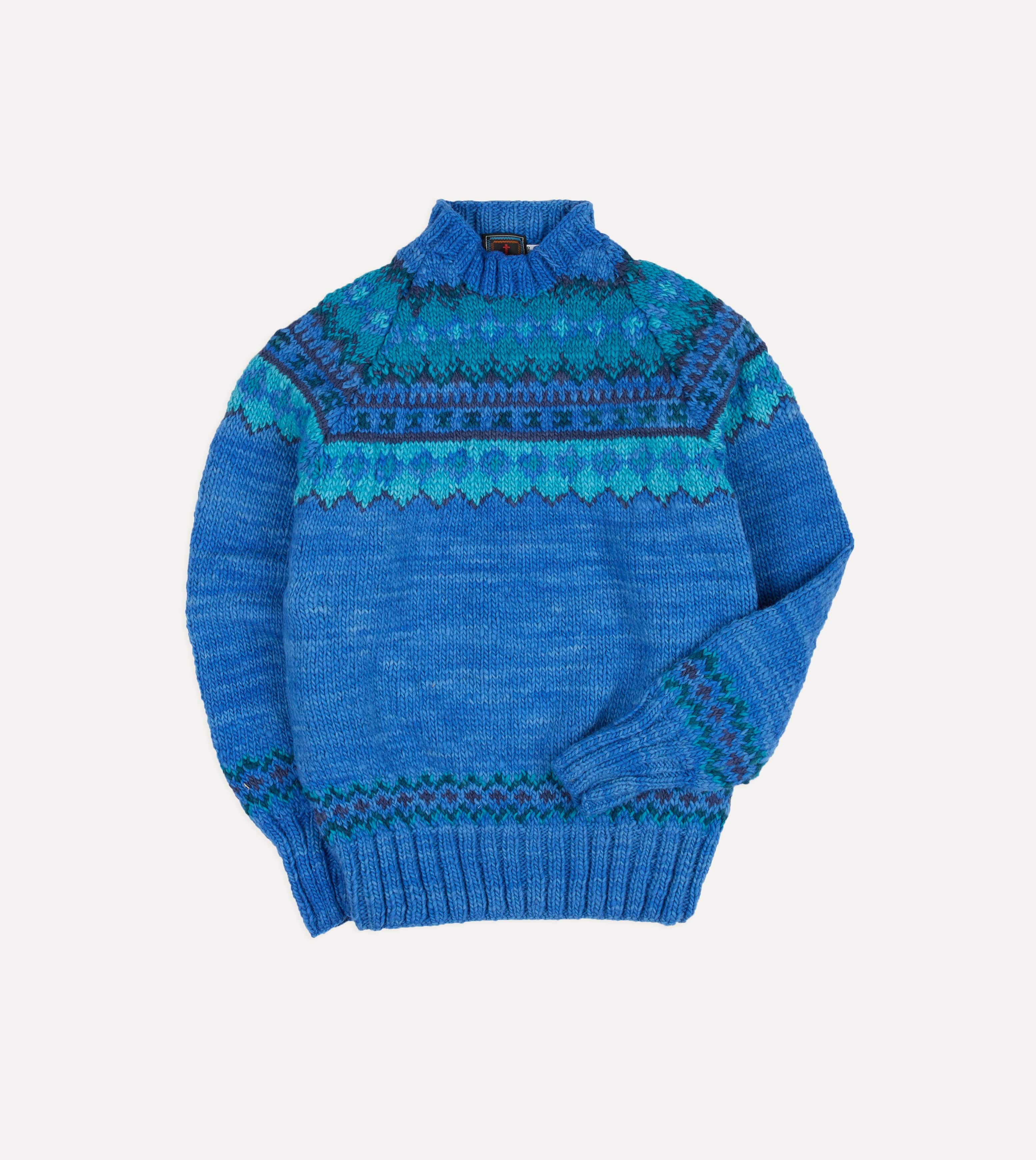 Chamula Blue Fairisle Merino Jumper