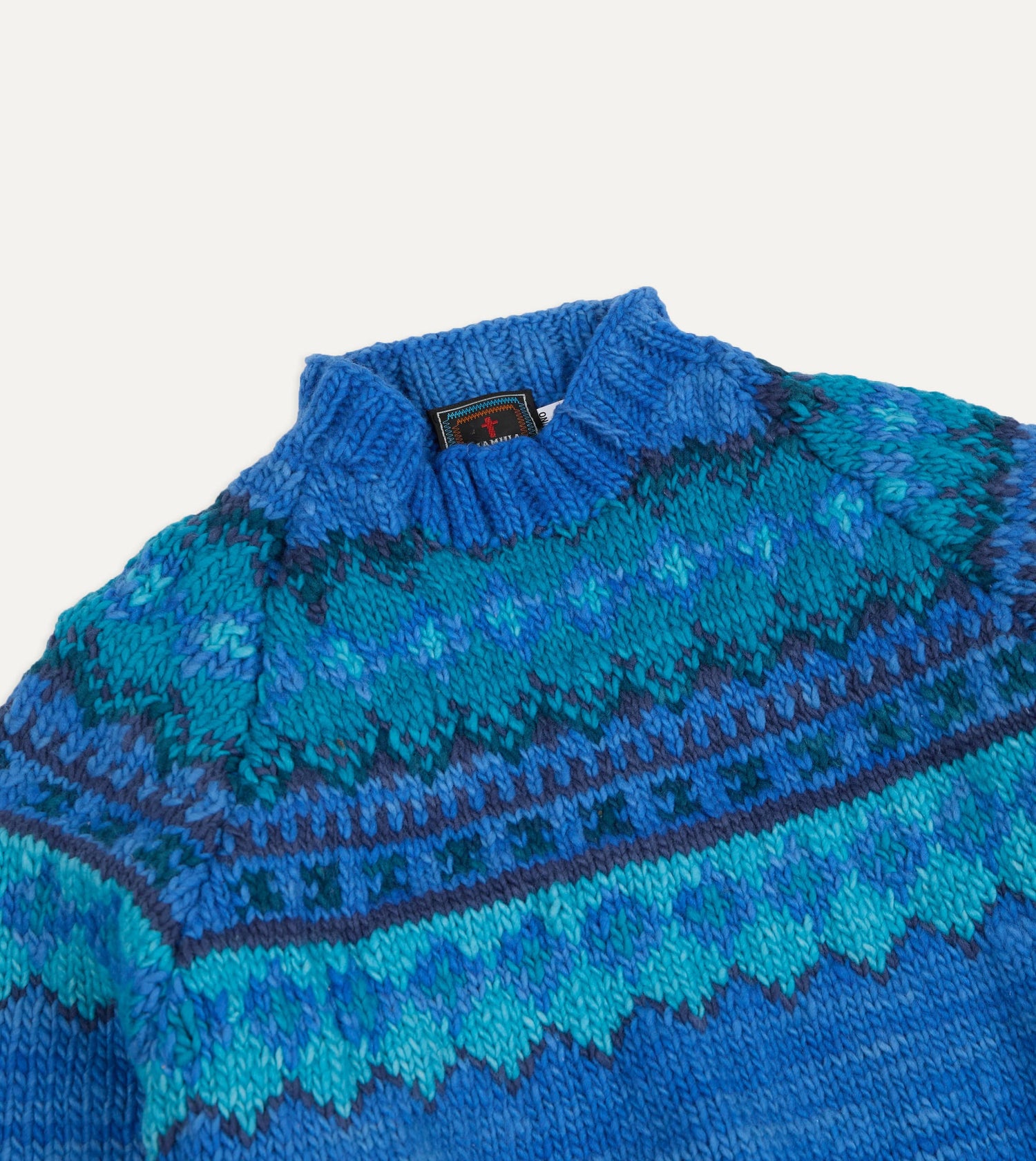 Chamula Blue Fairisle Merino Jumper