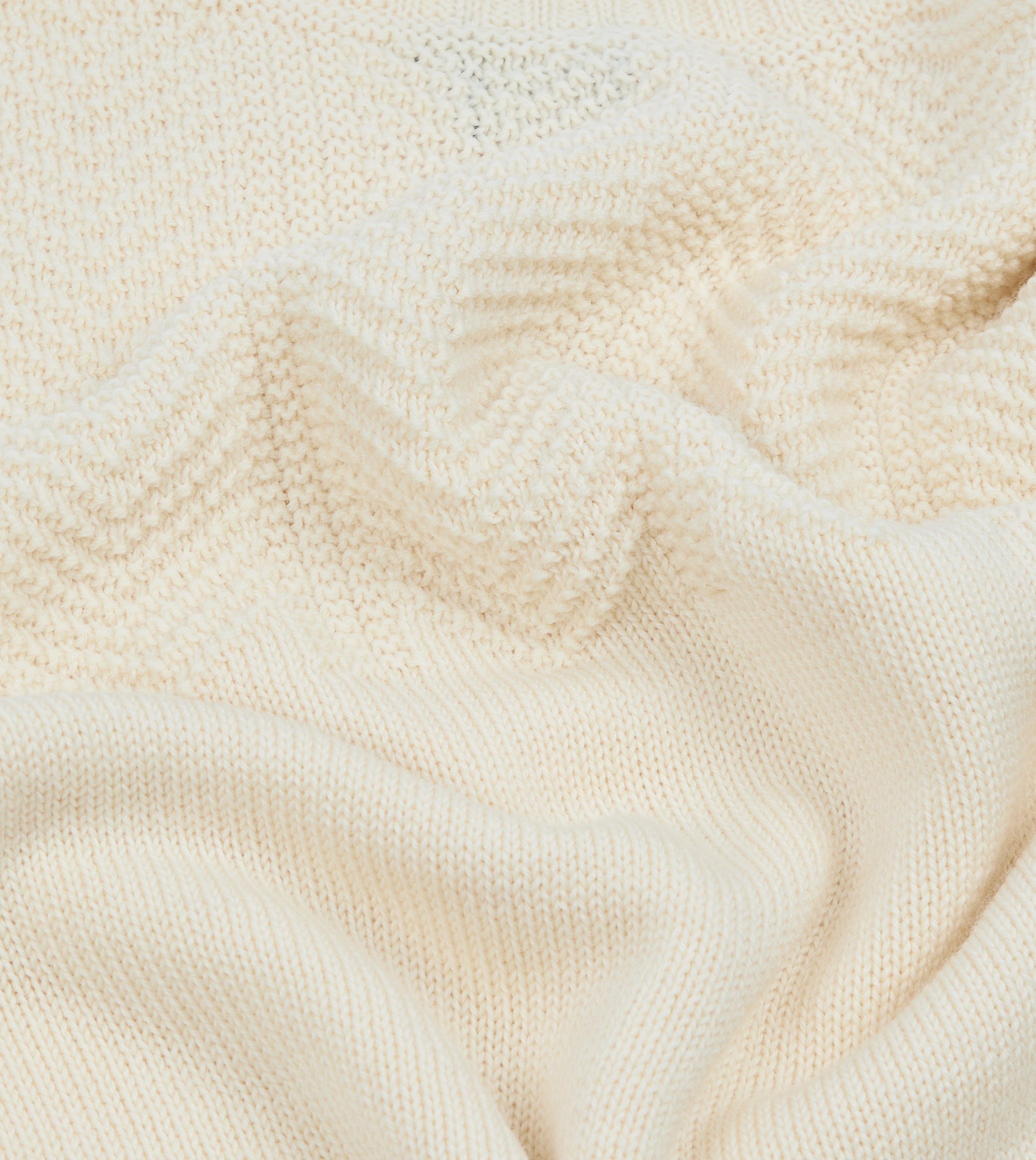 Ecru Wool Guernsey Jumper