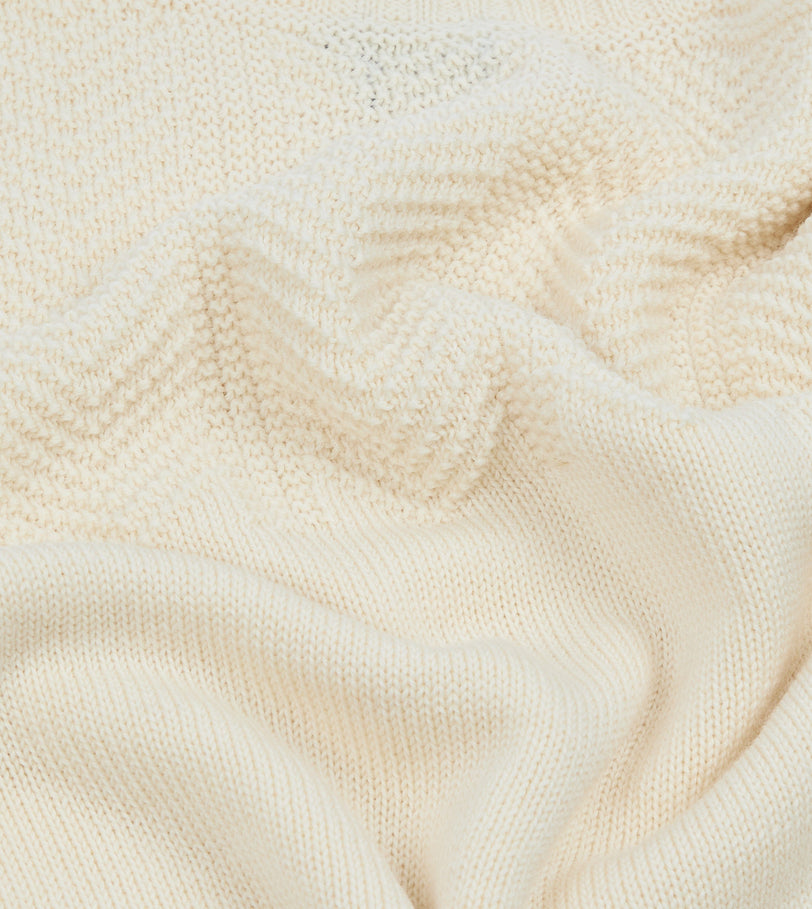 Ecru Wool Guernsey Jumper