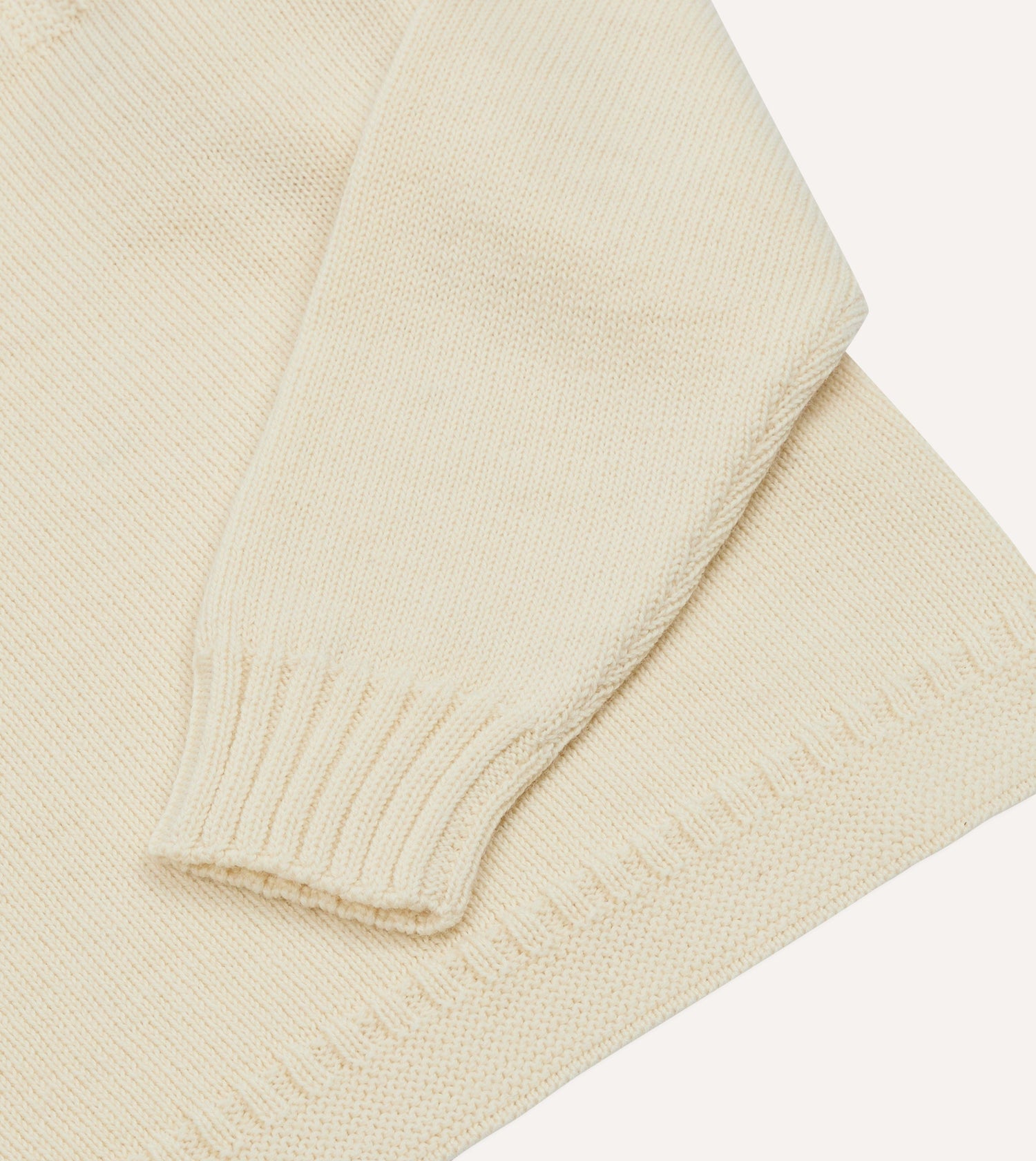 Ecru Wool Guernsey Jumper