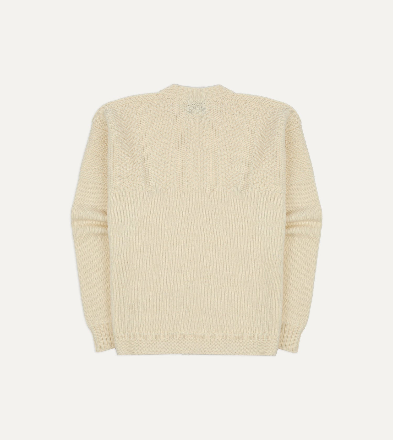 Ecru Wool Guernsey Jumper