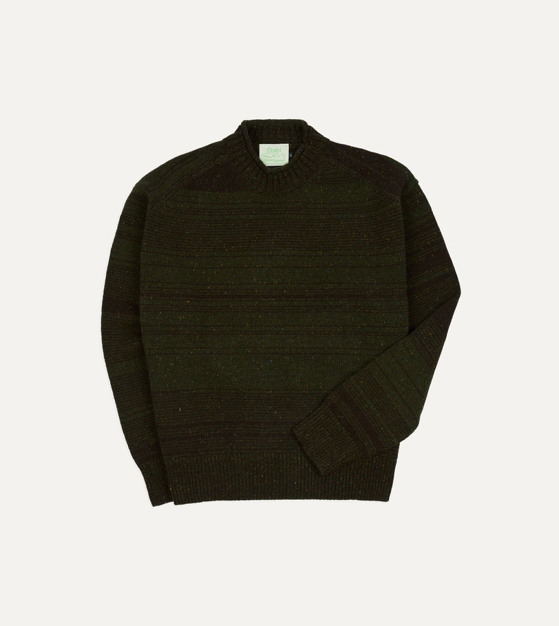 Drake's by A. Levine Olive Wool Jumper