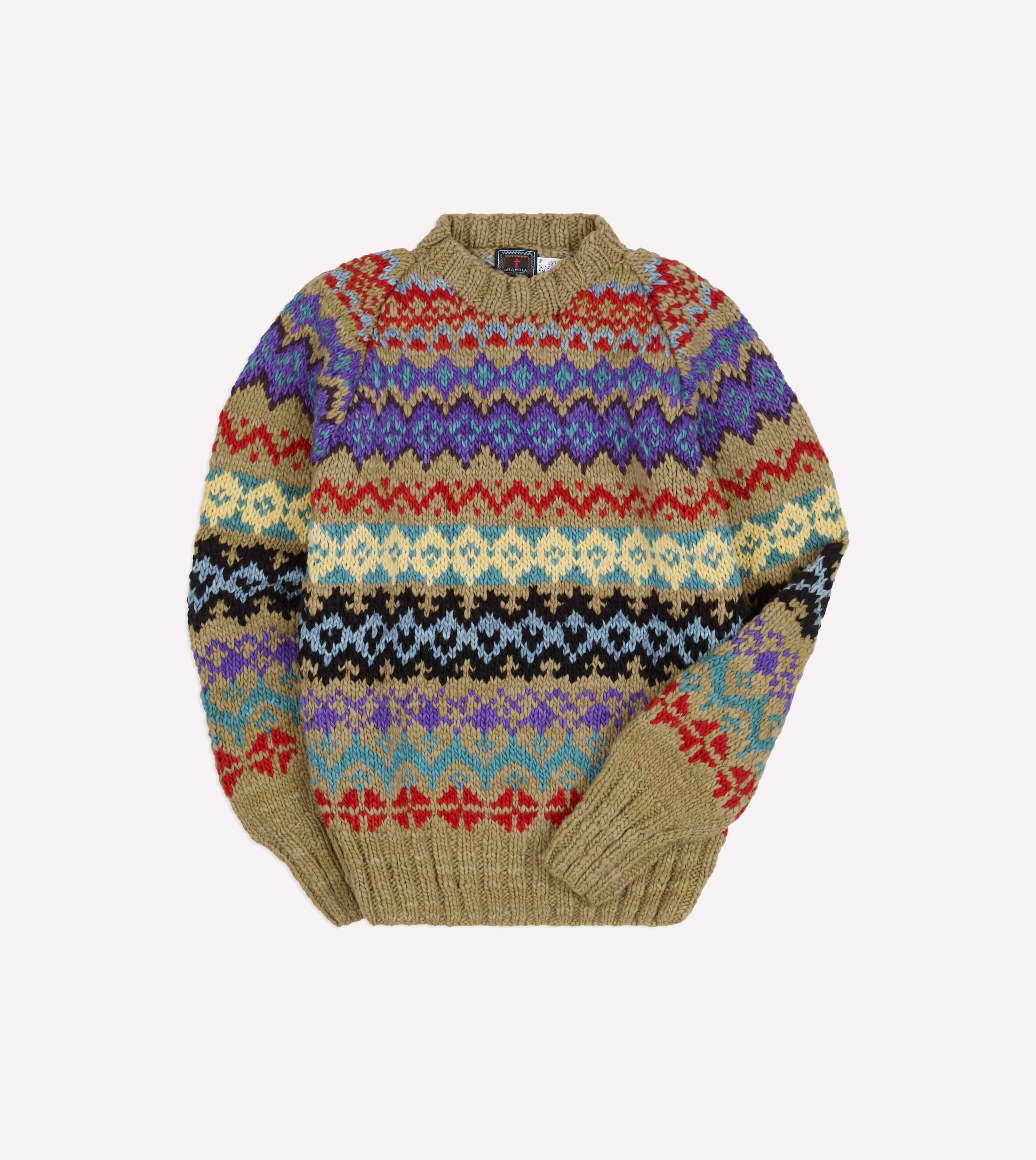 Chamula Green Fairisle Merino Jumper
