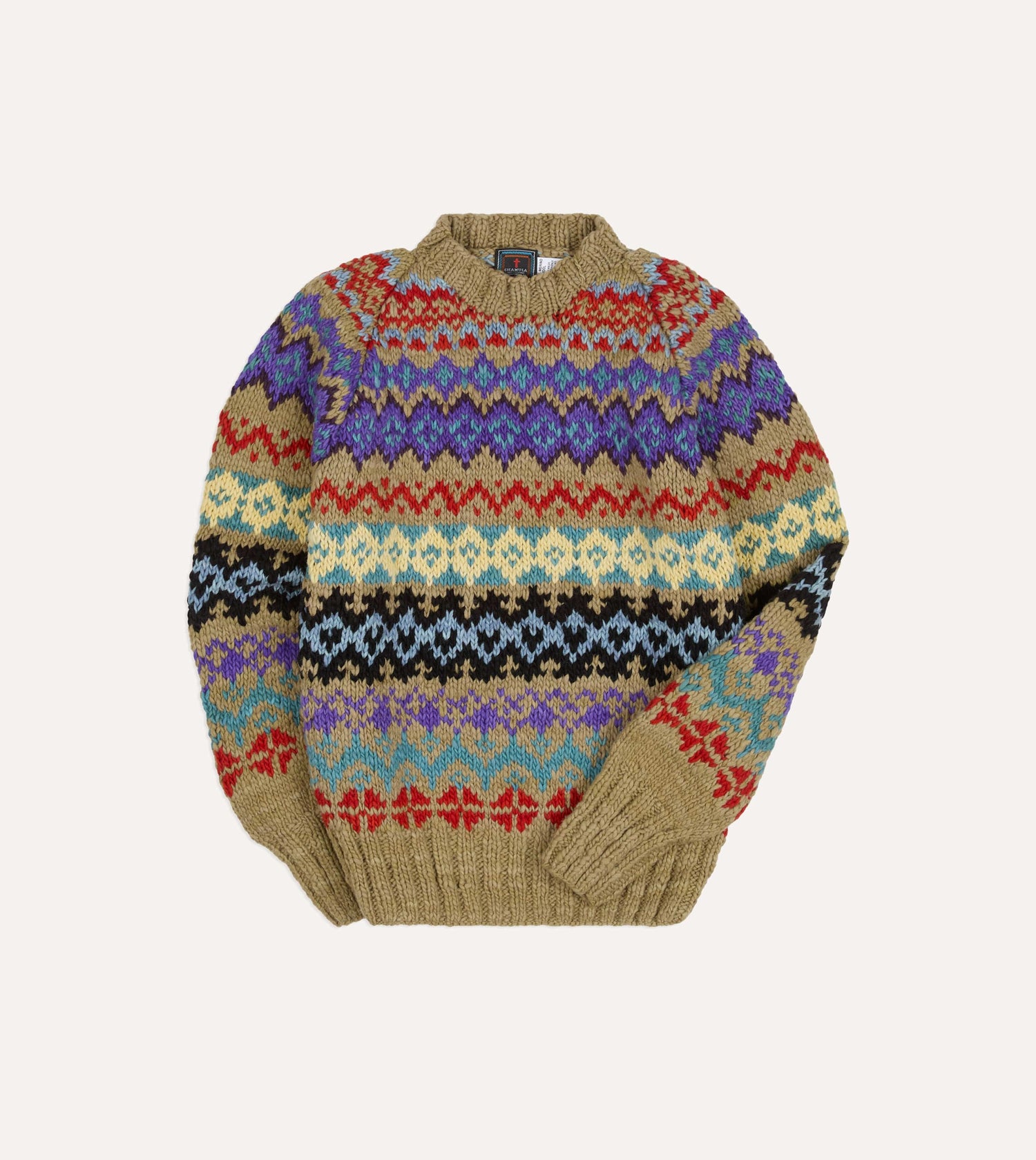 Chamula Green Fairisle Merino Jumper