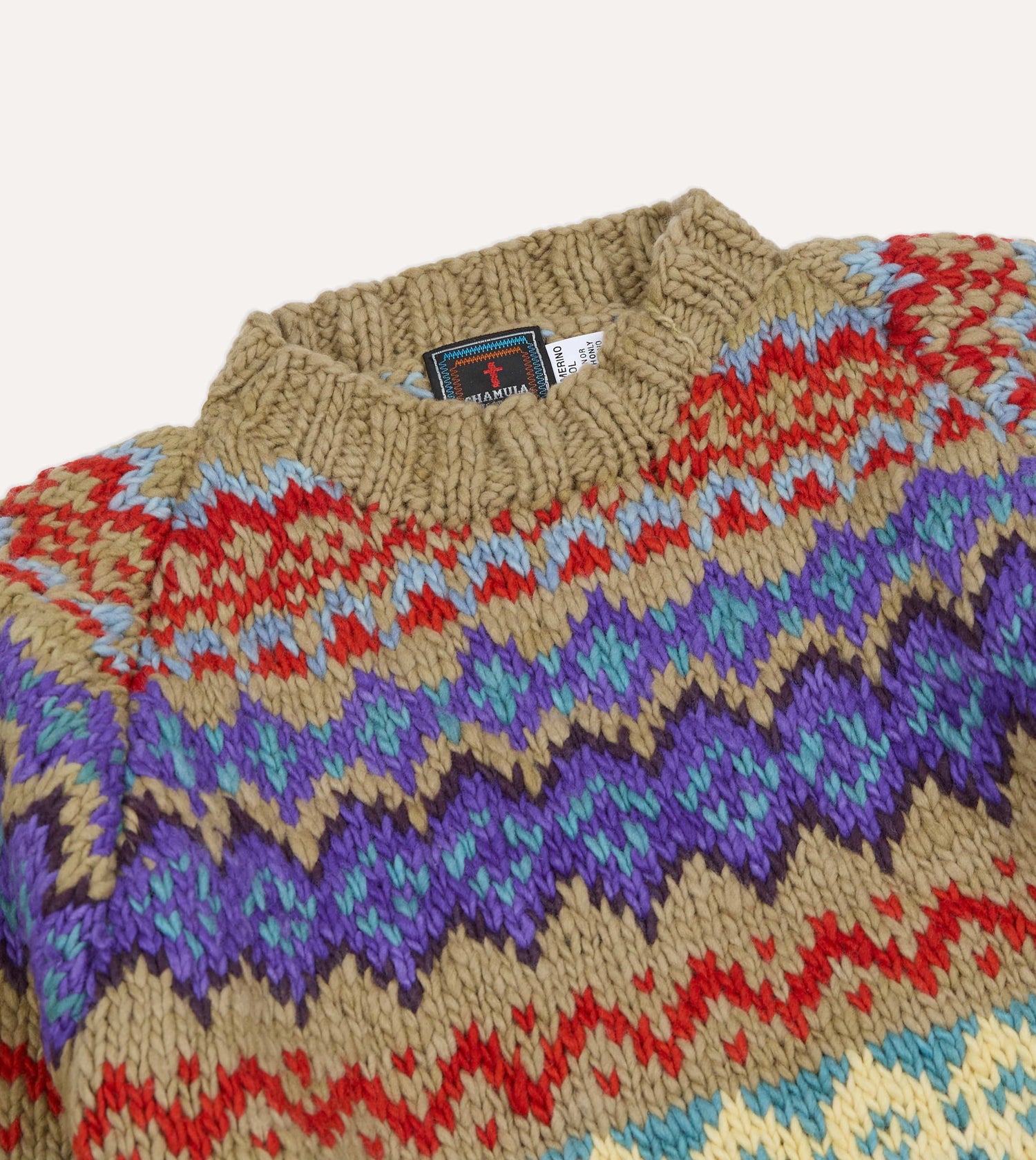 Chamula Green Fairisle Merino Jumper
