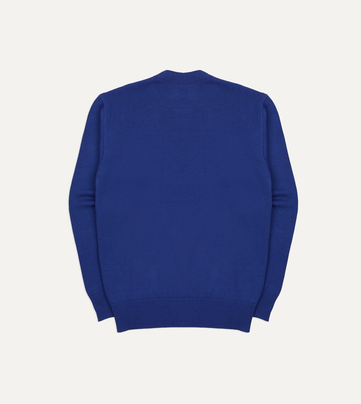 Blue Wool-Cotton Knit Sweatshirt