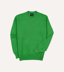 Green Wool-Cotton Knit Sweatshirt