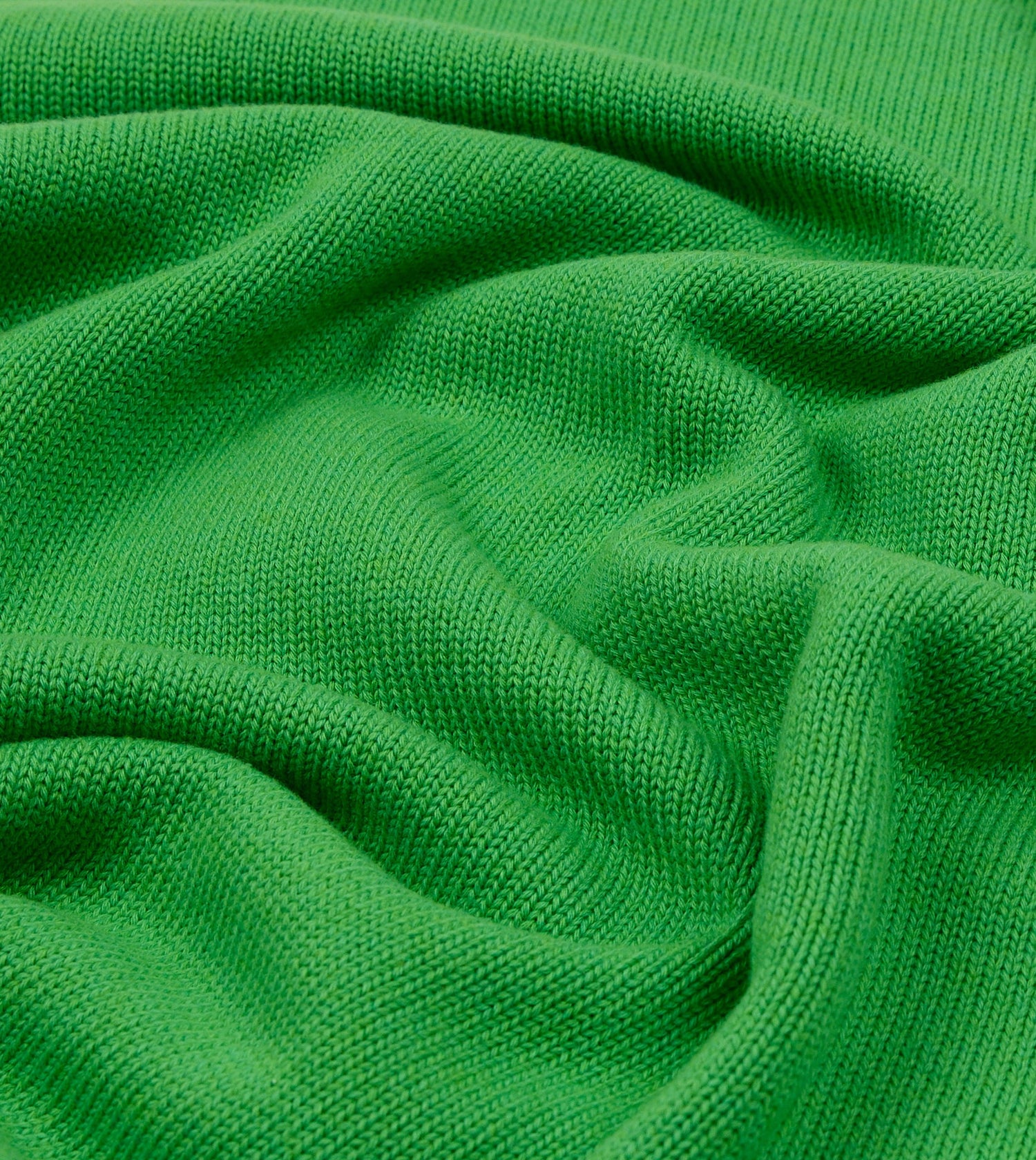 Green Wool-Cotton Knit Sweatshirt