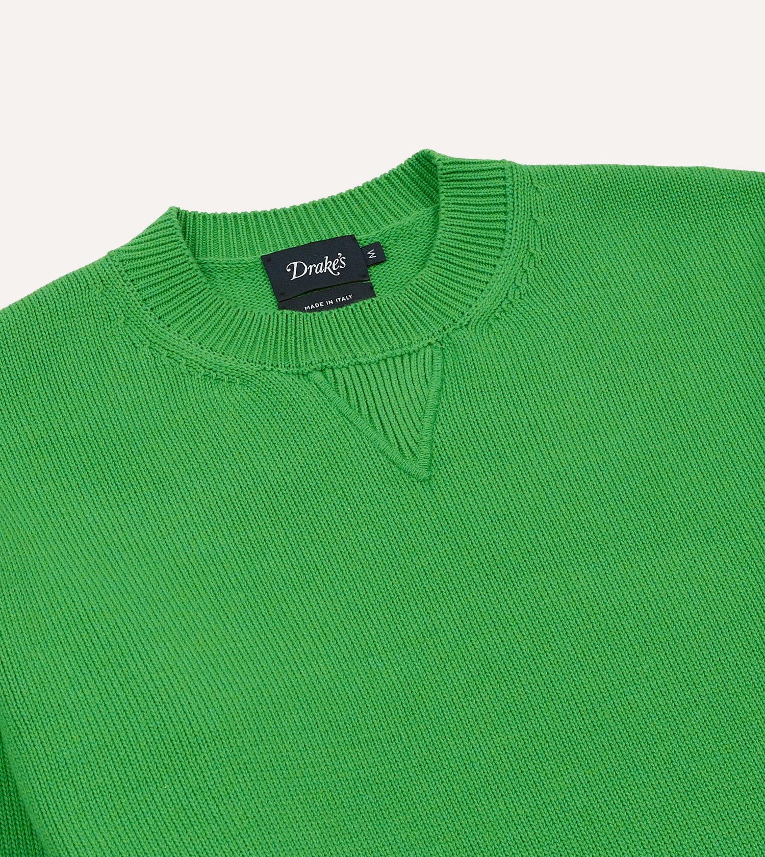 Green Wool-Cotton Knit Sweatshirt