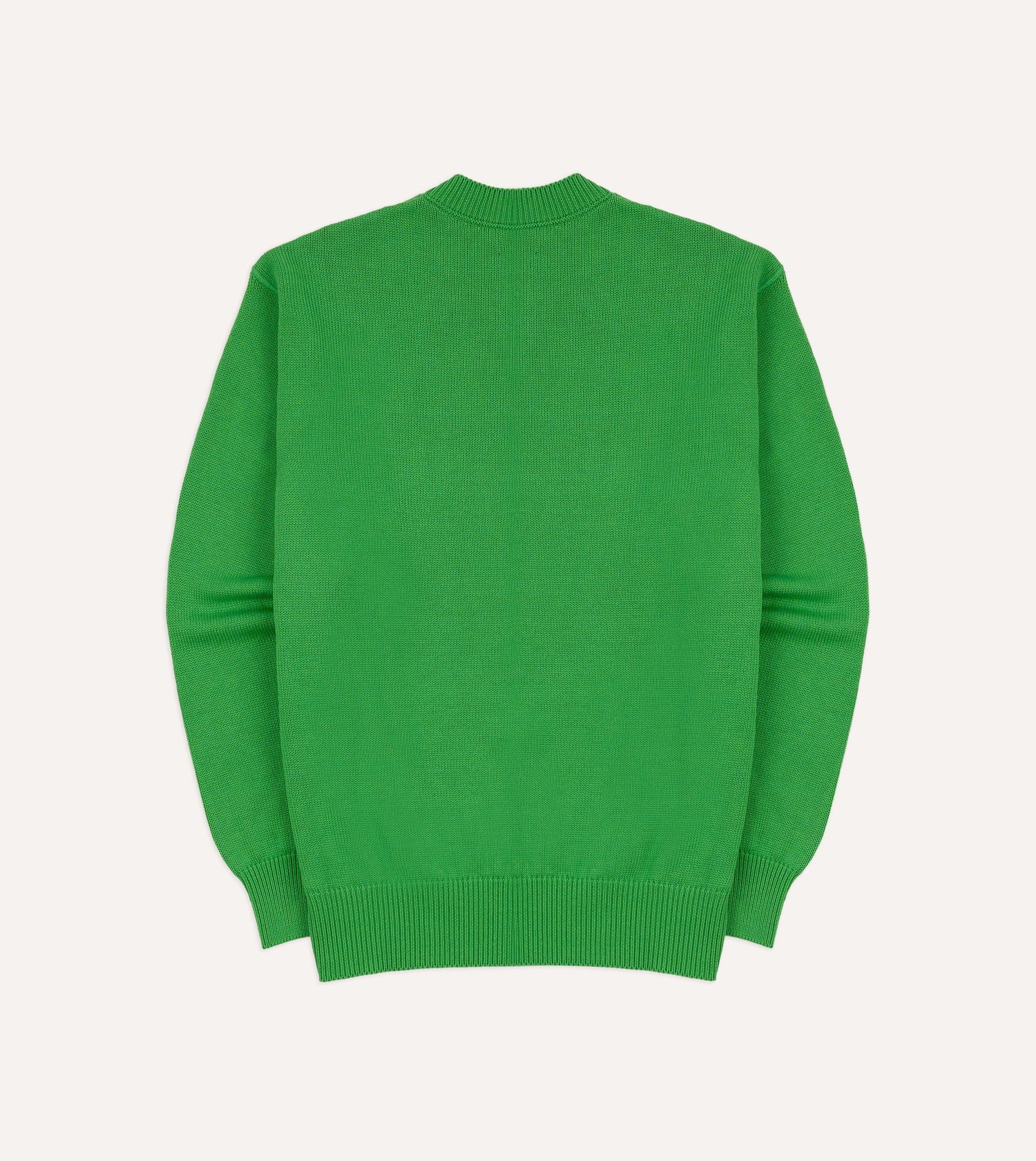 Green Wool-Cotton Knit Sweatshirt