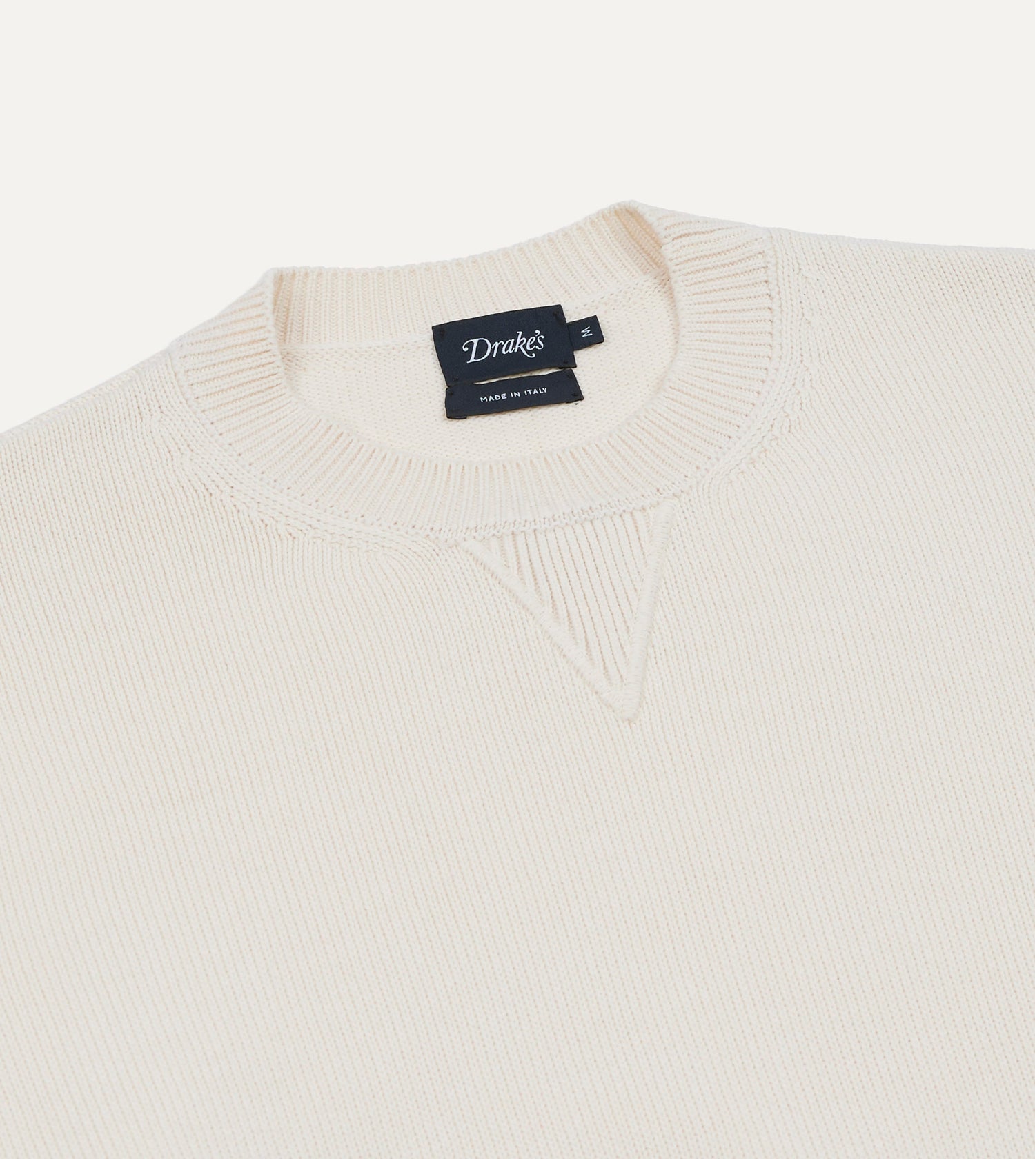 Ecru Wool-Cotton Knit Sweatshirt