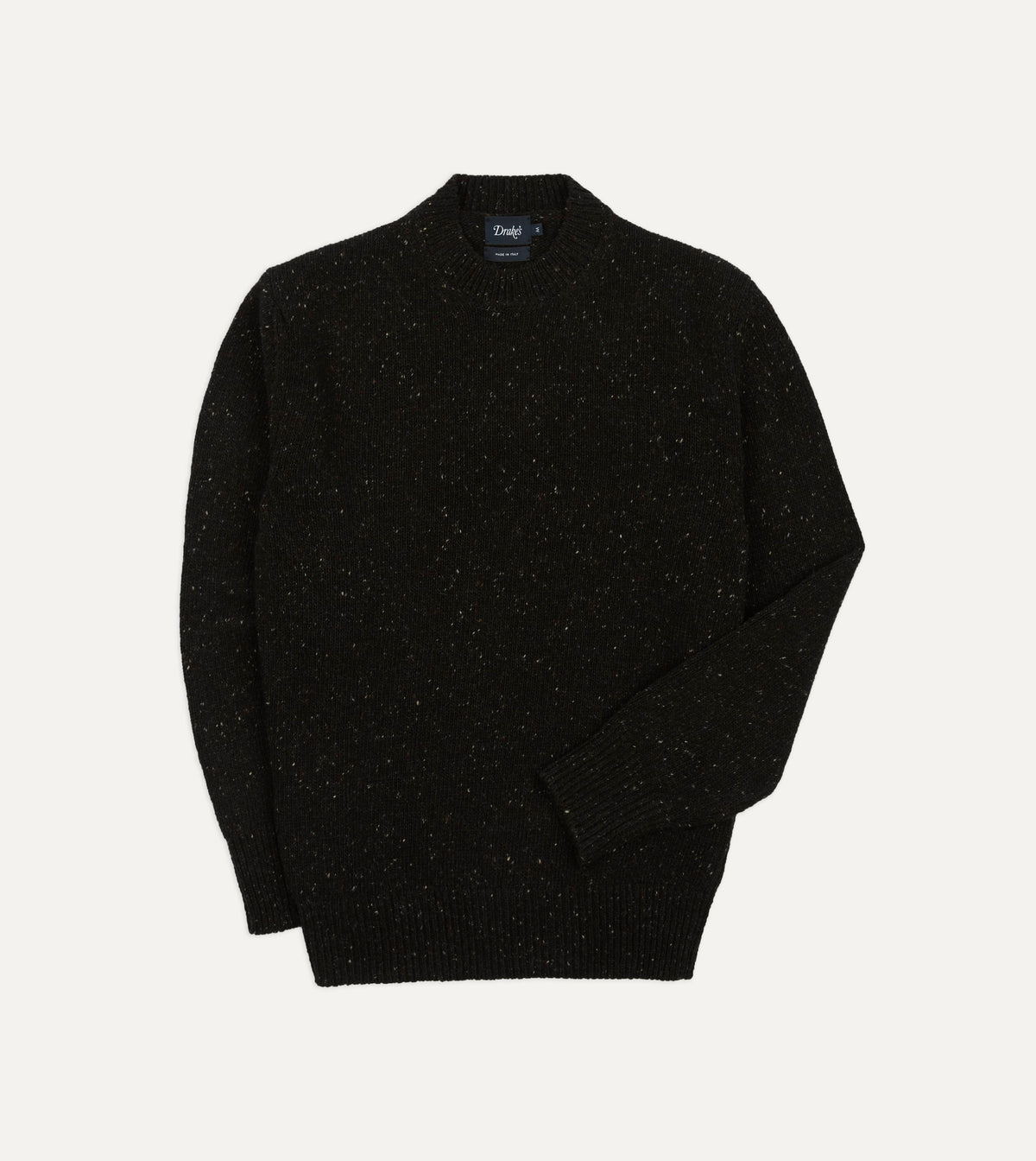 Dark Grey Donegal Crew Neck Jumper