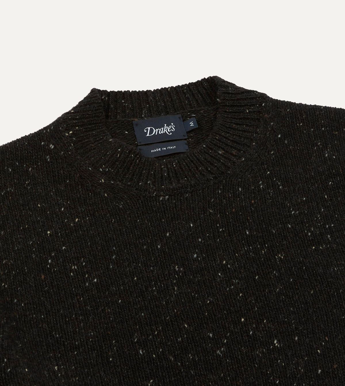Dark Grey Donegal Crew Neck Jumper
