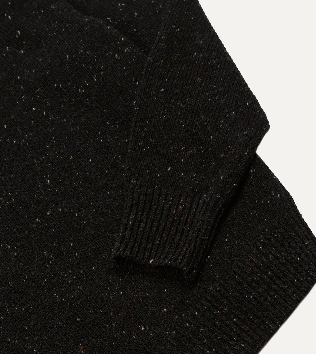 Dark Grey Donegal Crew Neck Jumper