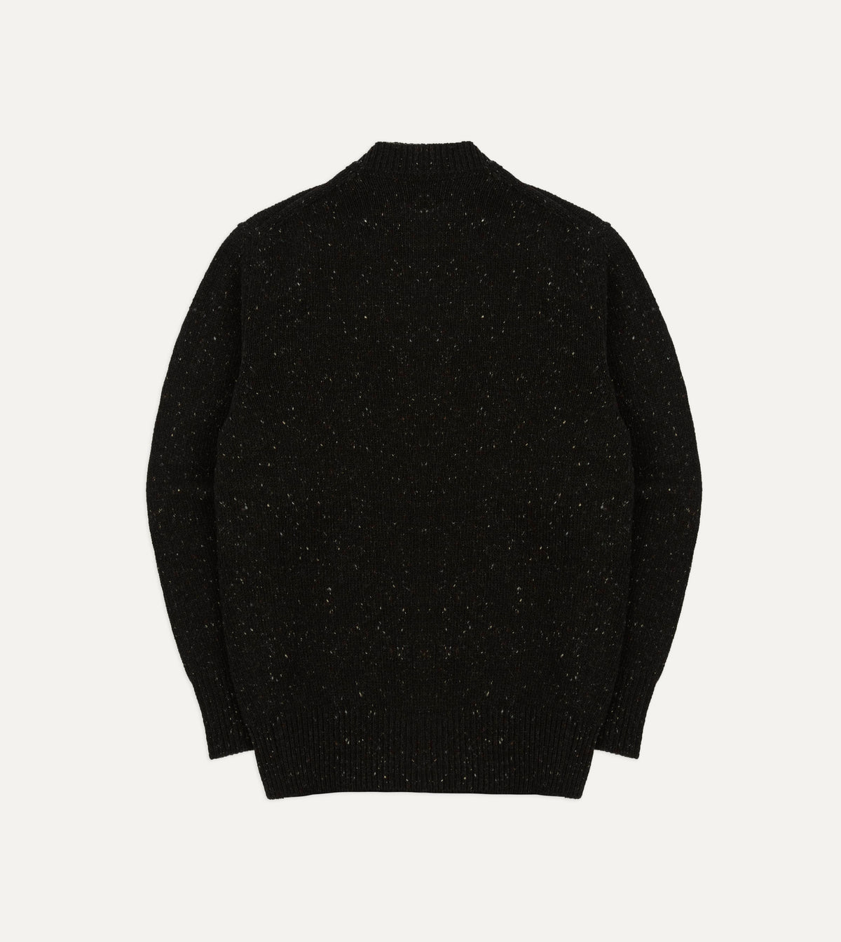 Dark Grey Donegal Crew Neck Jumper
