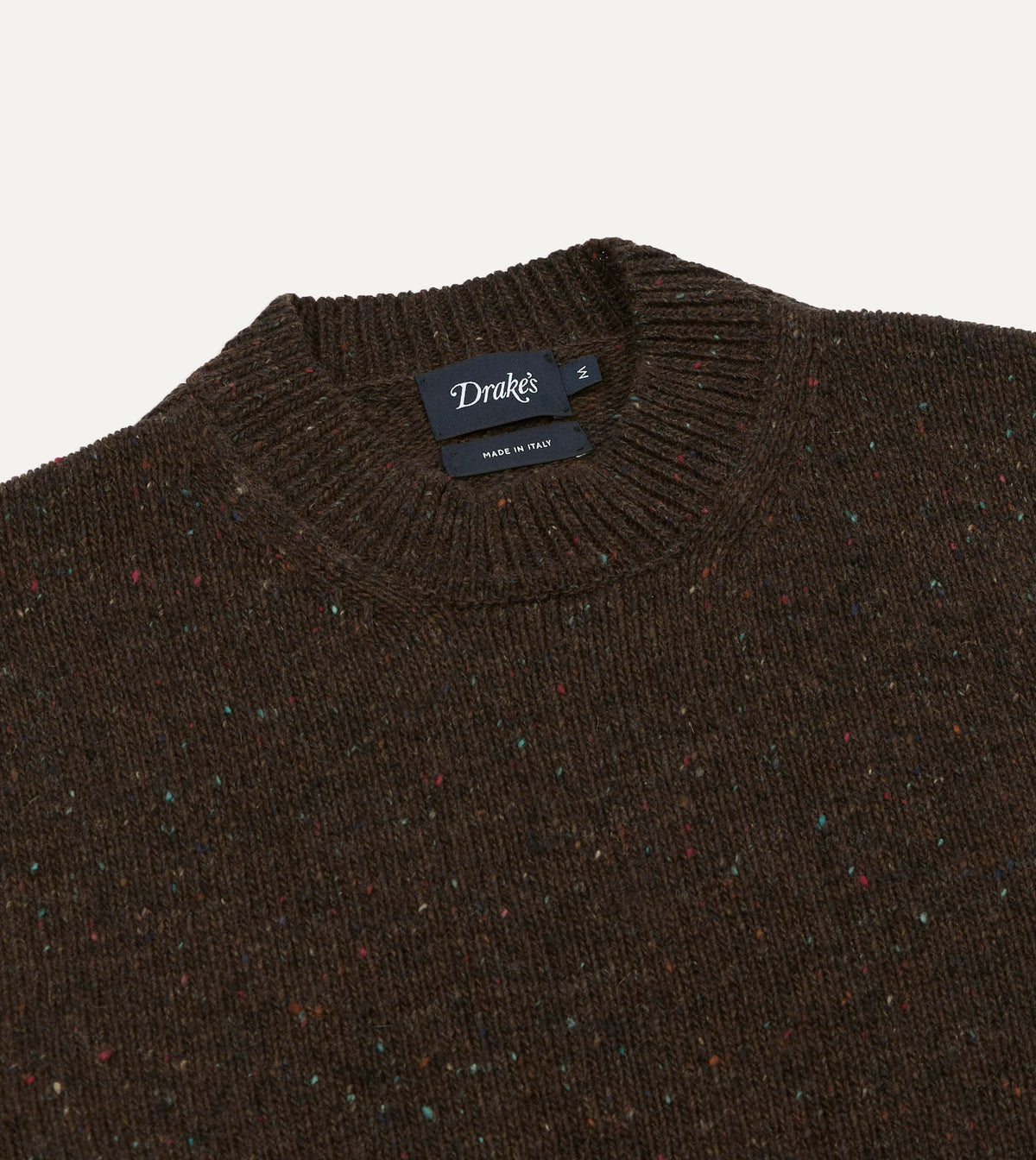Brown Donegal Crew Neck Jumper